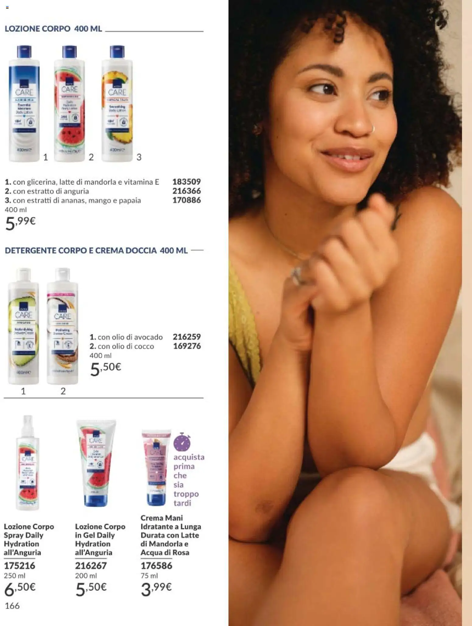 Volantino Avon del 01.05.2026 | Pagina: 166 | Prodotti: Avocado, Latte, Cocco, Doccia