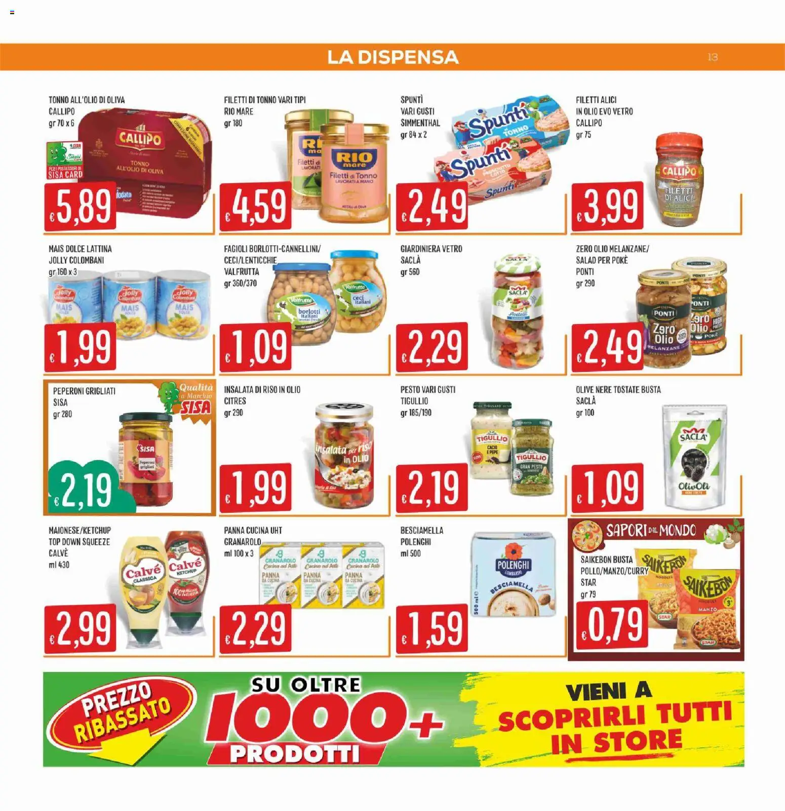 Volantino SISA del 25/06/2026 | Pagina: 13 | Prodotti: Peperoni, Top, Pesto, Melanzane