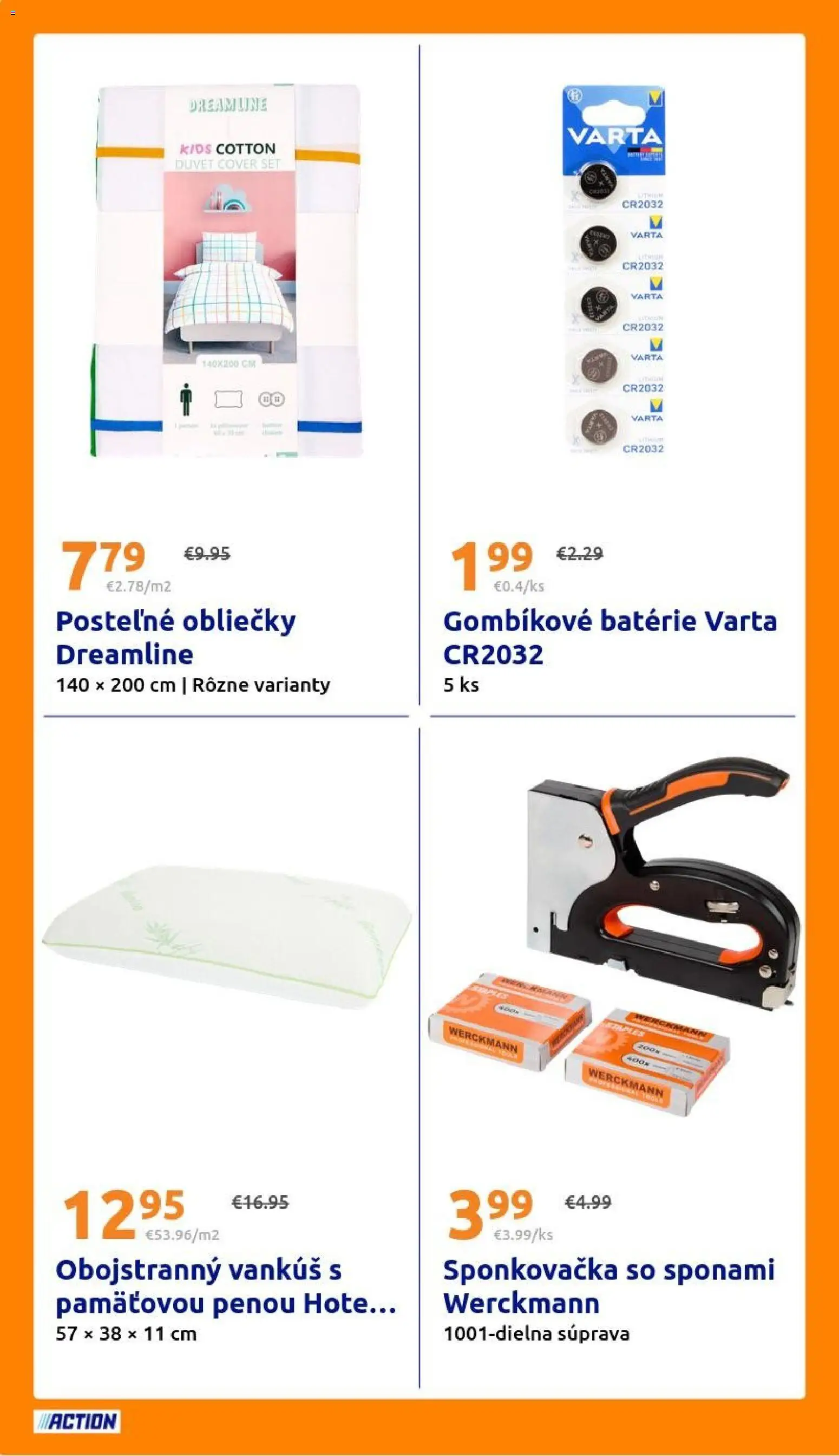 Nové Action akcie – leták je platný od 05.08.2026 | Strana: 30 | Produkty: Obliečky, Vankúš, Batérie