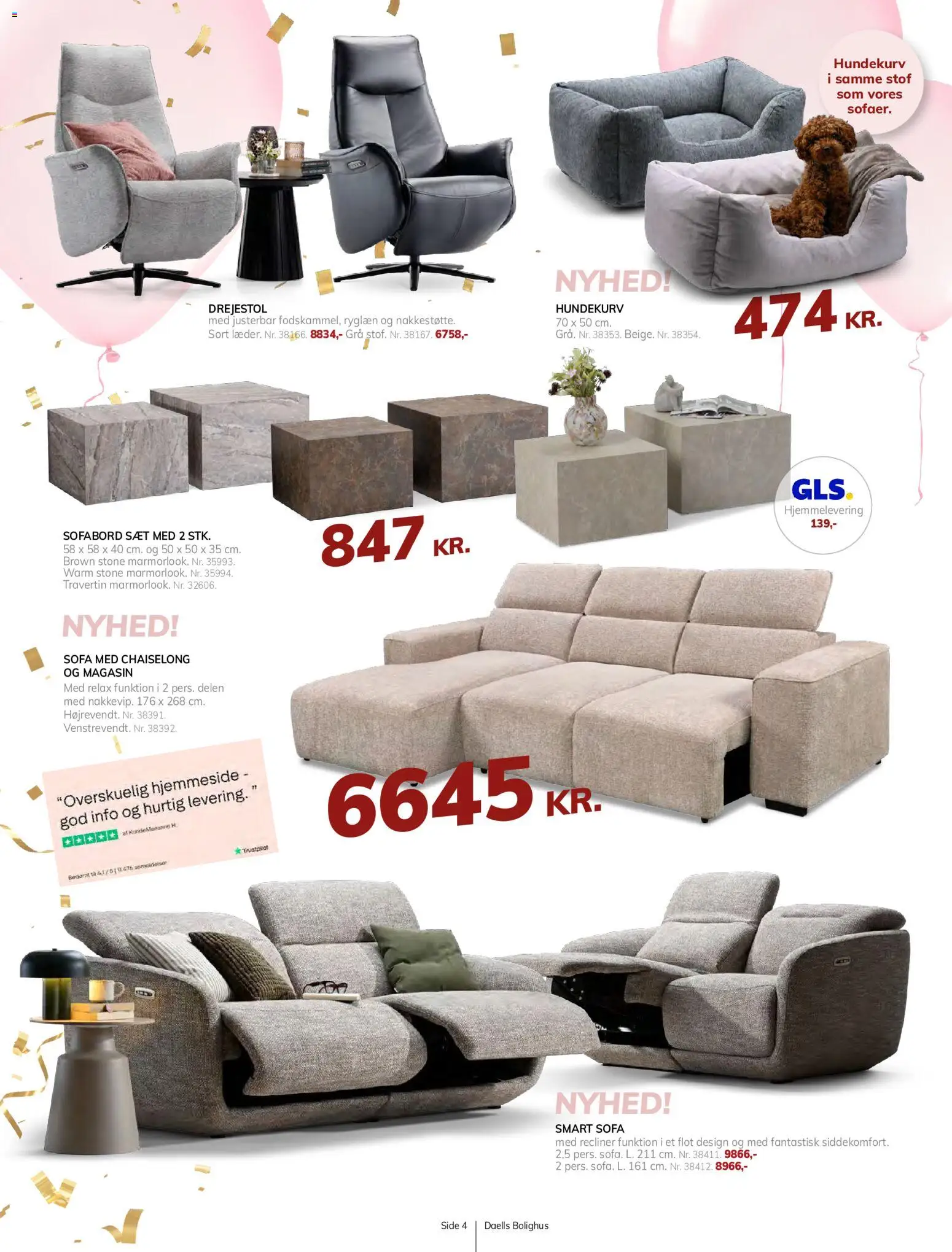 Daells Bolighus tilbudsavis – gyldig fra 23/09/2026 | Side: 4 | Produkter: Sofabord, Sofa, Stof, Søm