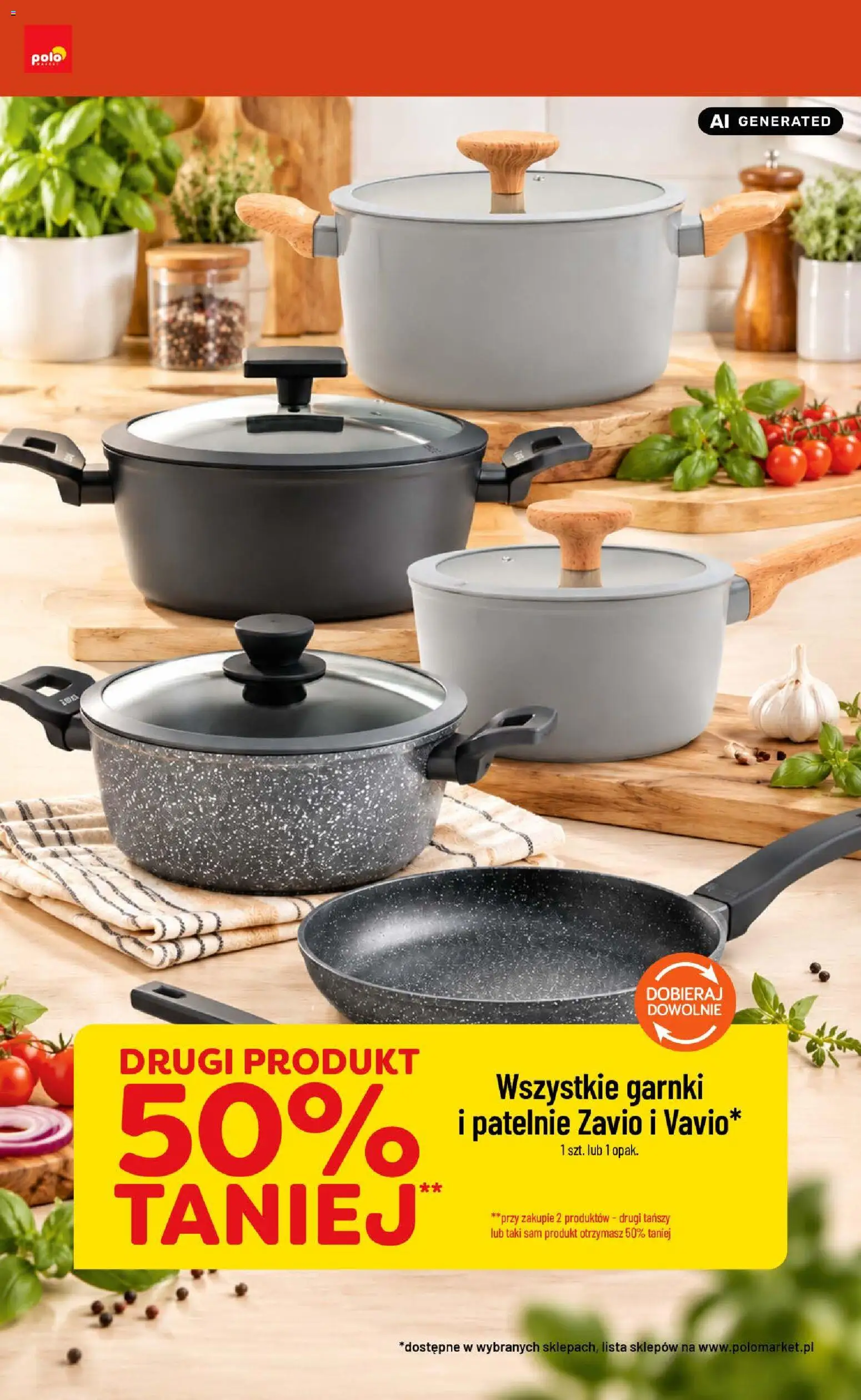 Nowa POLOmarket gazetka od jutra 28.10.2026 | Strona: 4 | Produkty: Patelnie, Garnki