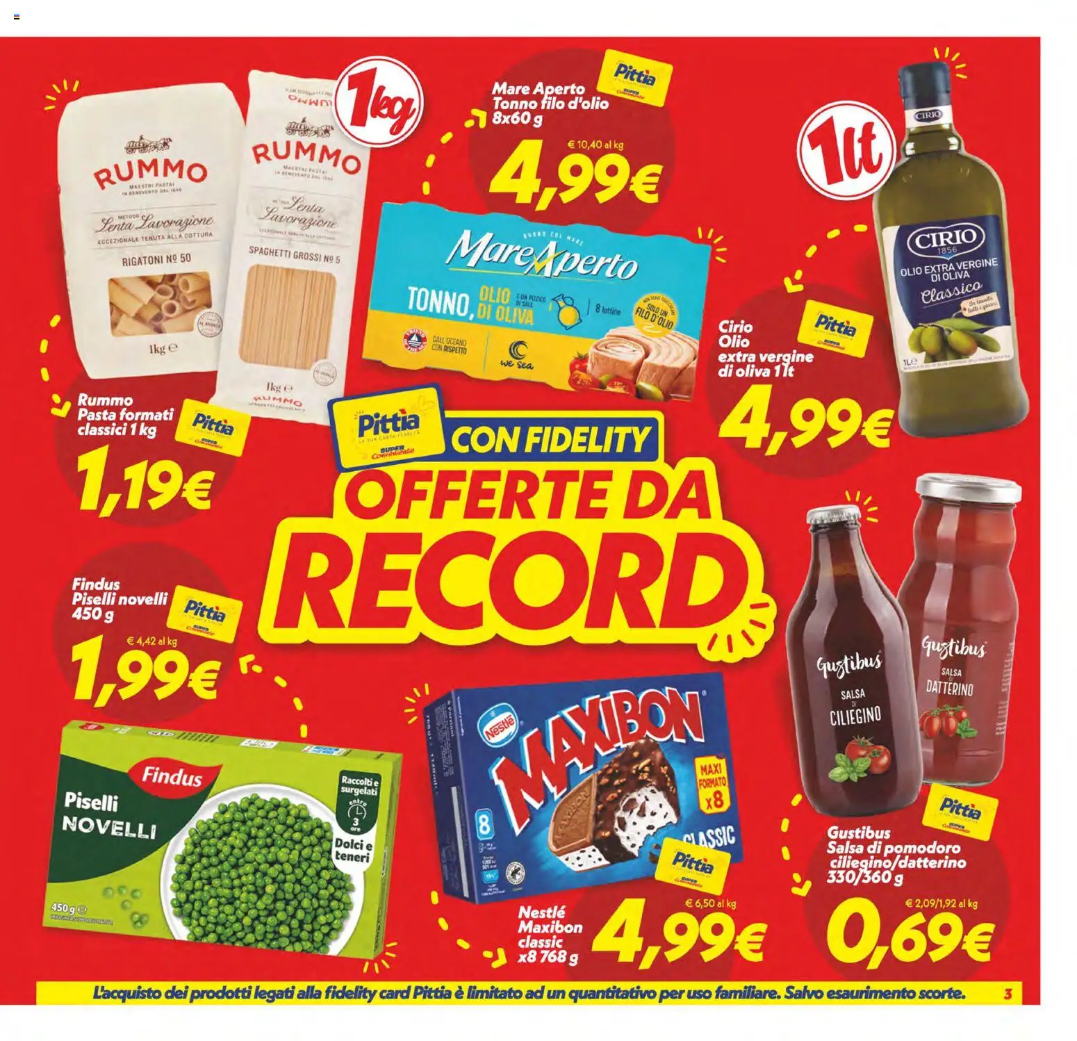 Volantino SuperConveniente del 29.05.2026 | Pagina: 3 | Prodotti: Salsa, Olio, Pasta, Olio extra vergine