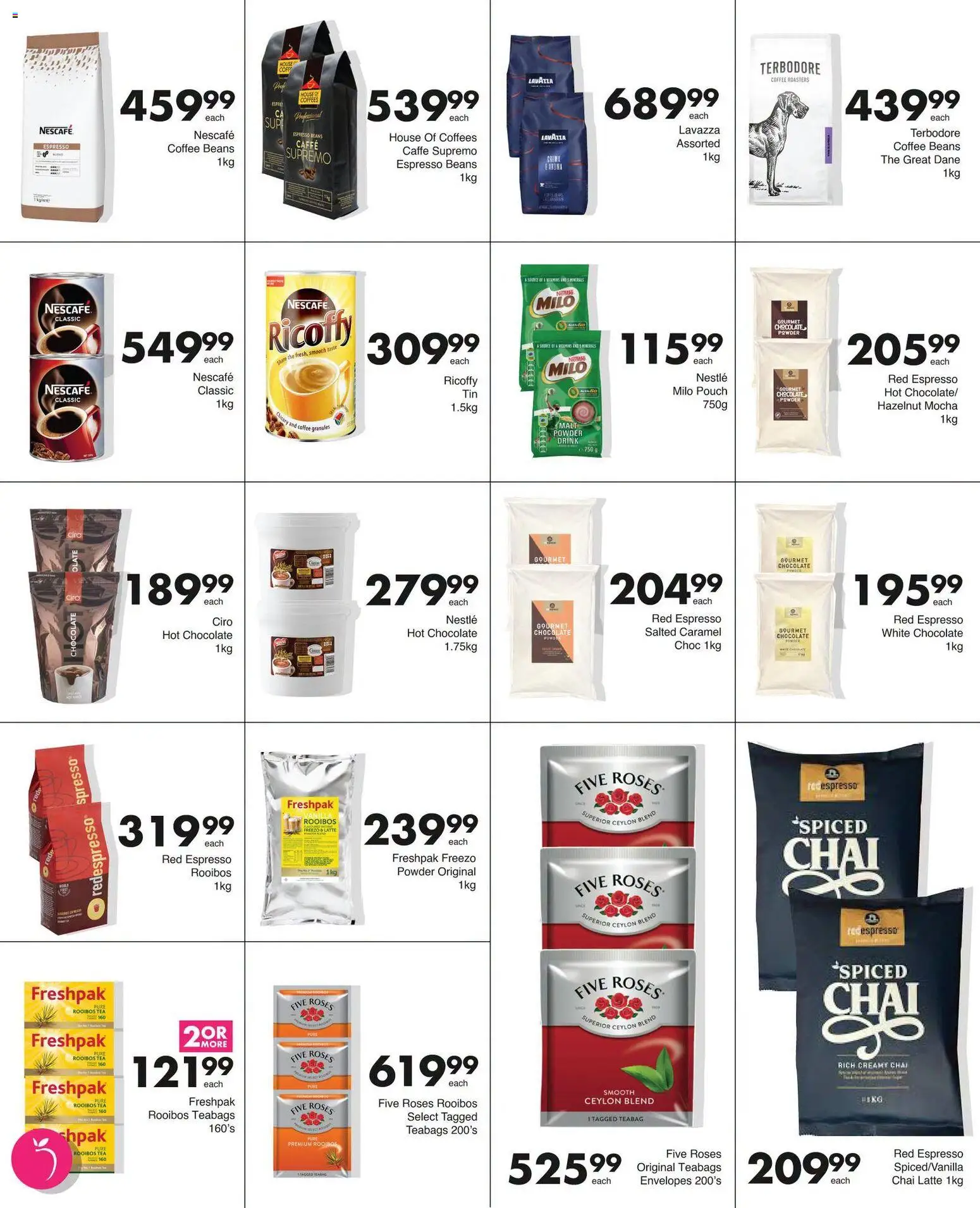 New Save catalogue – valid from 17/08/2026 | Page: 17 | Products: Coffee beans, Powder, Tea, Caramel