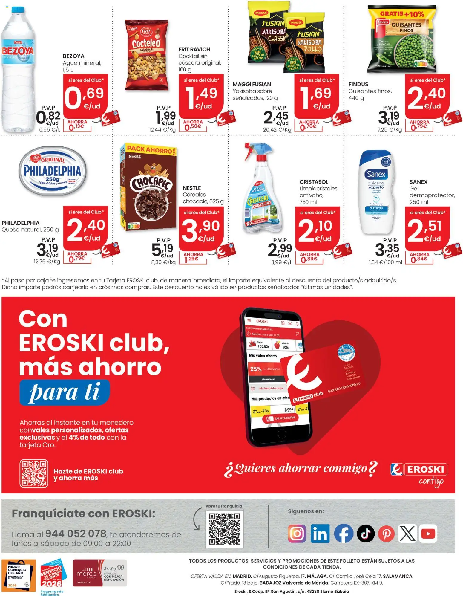 Eroski Ofertones de verano │ válido desde el 28.05.2026 | Página: 4 | Productos: Limpiacristales, Aceite, Cereales, Té