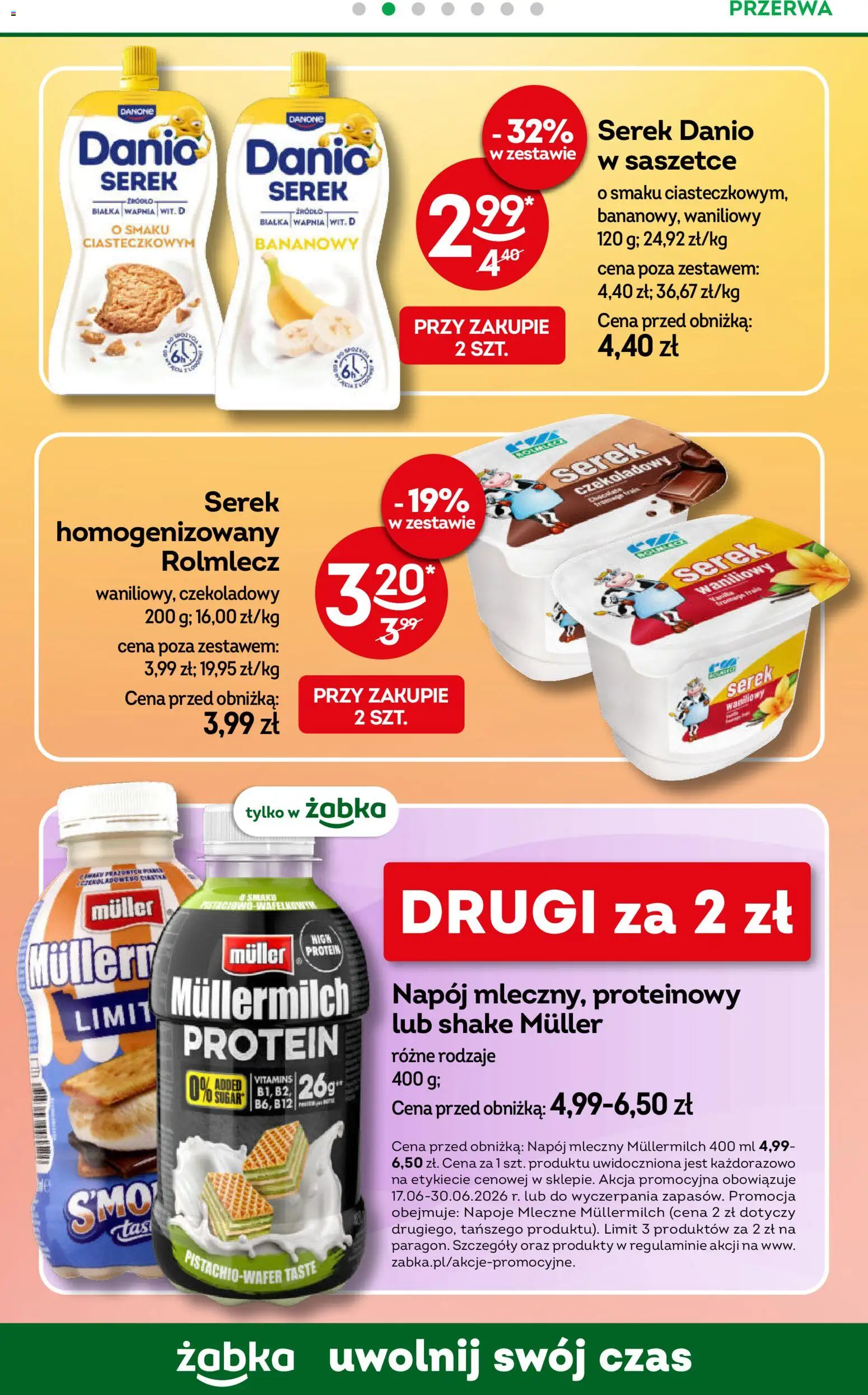 Żabka gazetka od 17.06.2026 | Strona: 81 | Produkty: Serek, Napoje
