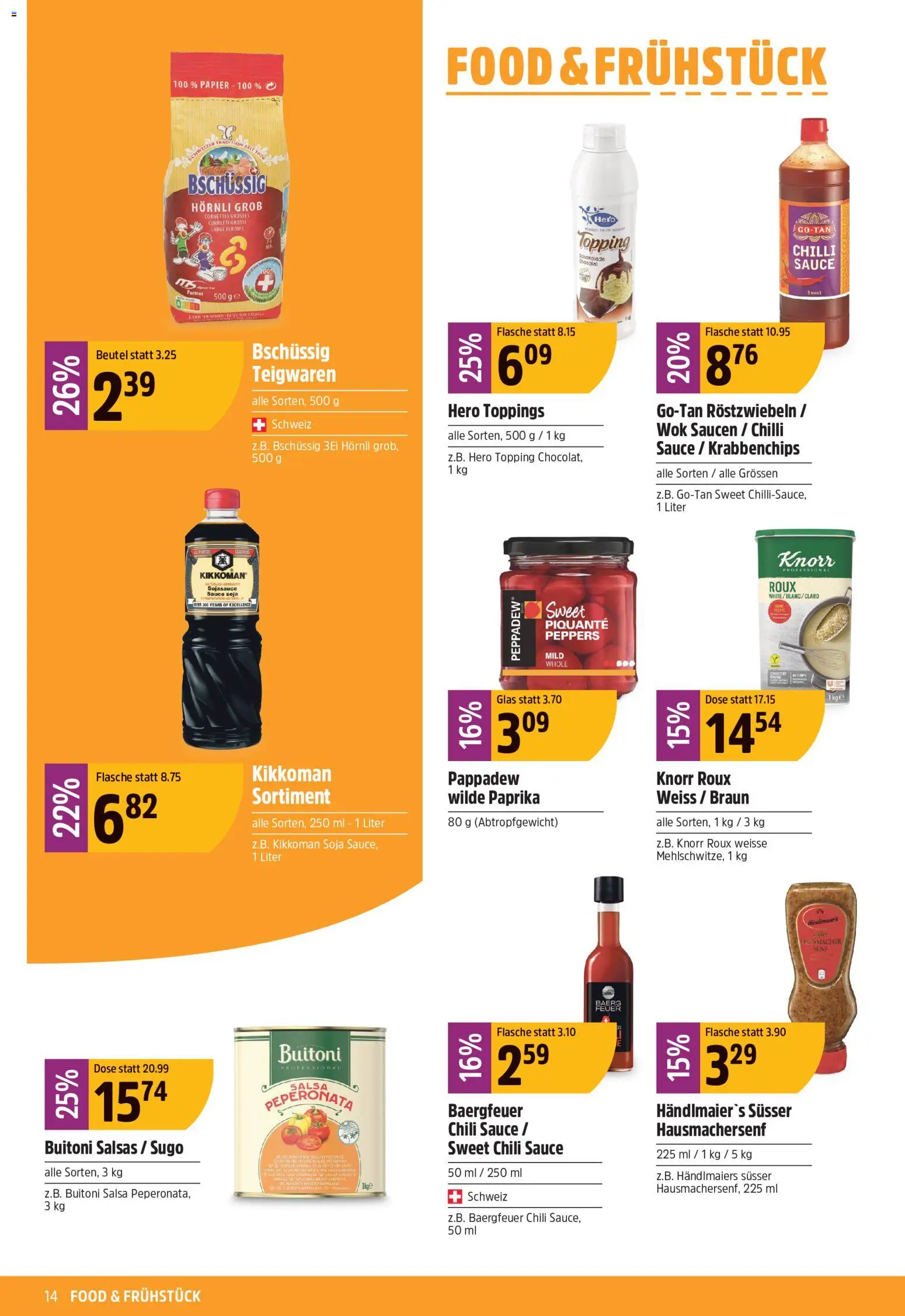 TopCC aktionen – gültig ab 24.08.2026 | Seite: 14 | Produkte: Schokolade, Glas, Paprika, Sojasauce