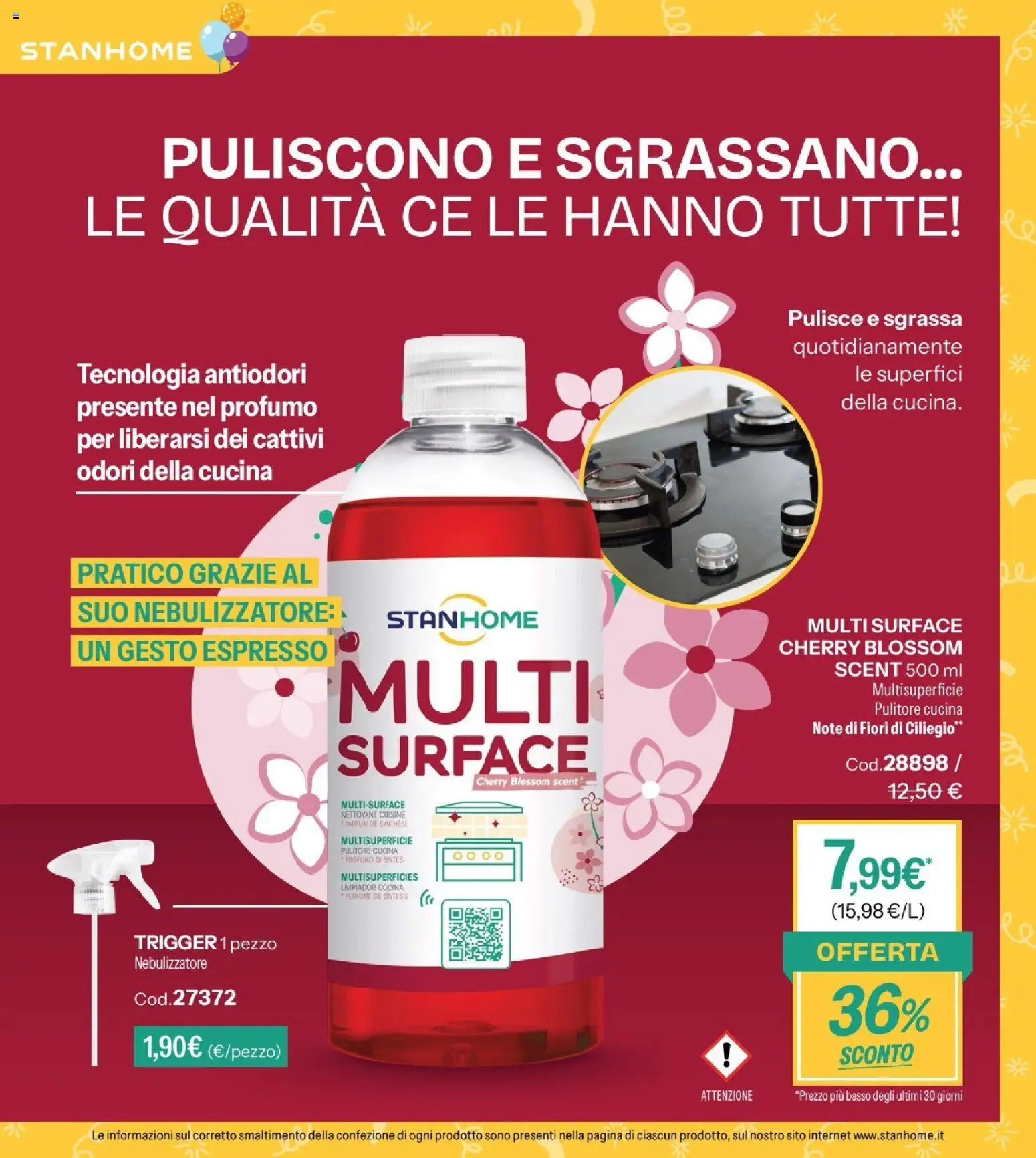 Volantino Stanhome del 29/09/2026 | Pagina: 9 | Prodotti: Sgrassatore, Acqua, Basso, Profumo