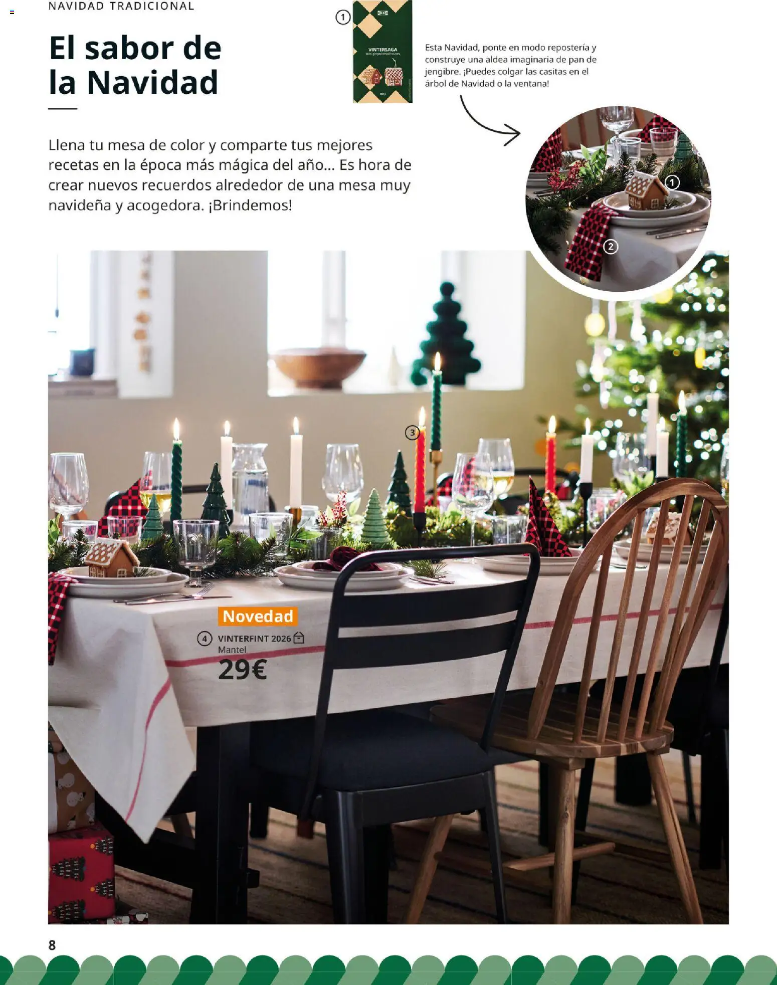 IKEA - Brochure de Navidad │ válido desde el 06/10/2026 | Página: 8 | Productos: Mantel, Pan, Mesa
