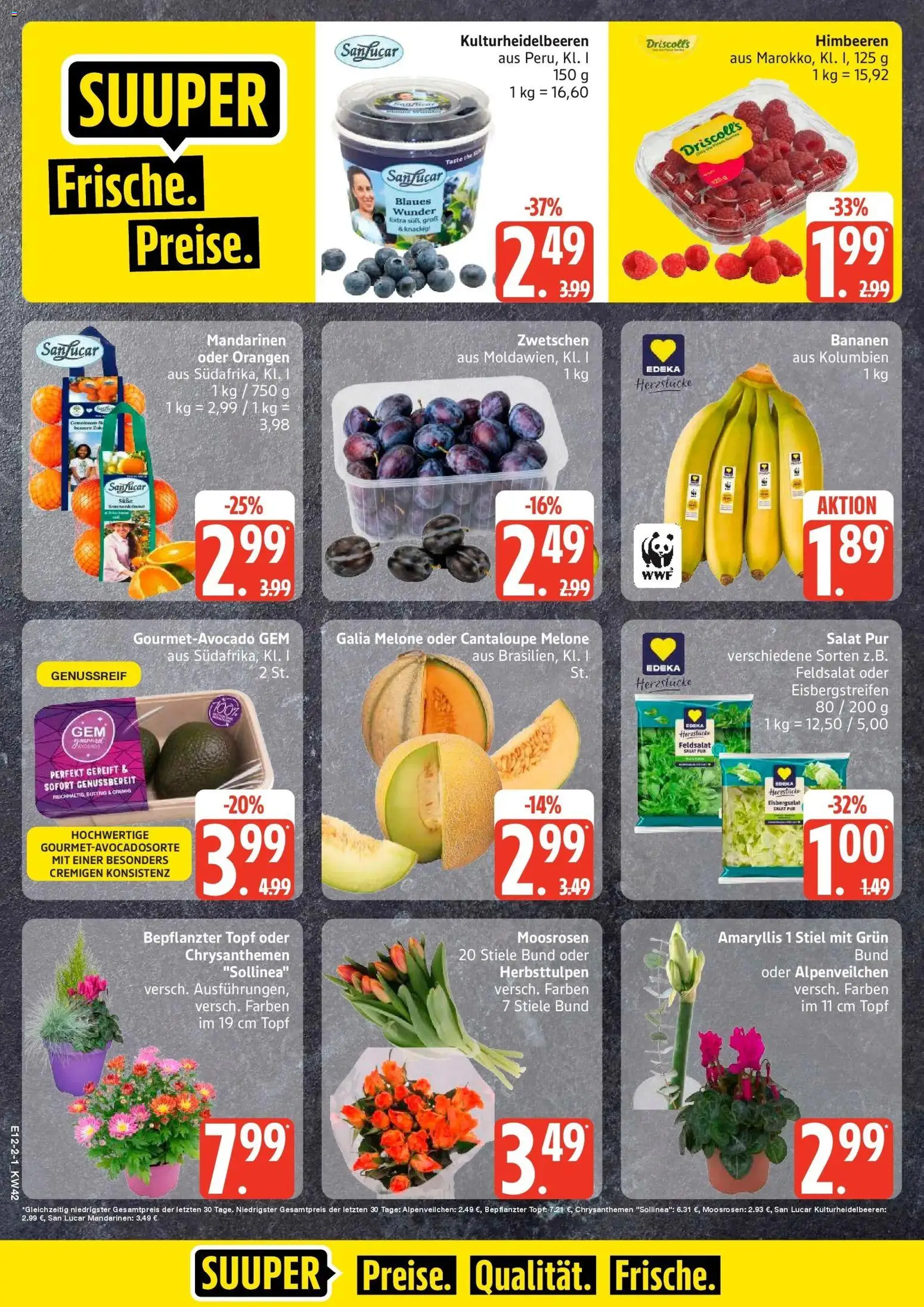 Edeka Prospekt Rostock-Gehlsdorf (ab 12.10.2026) » Angebote Online | Seite: 2 | Produkte: Bananen, Mandarinen, Eisbergsalat, Salat