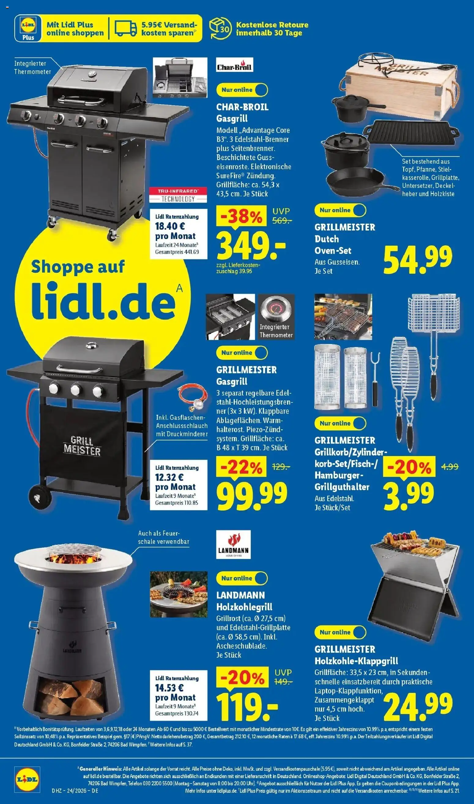 Lidl Prospekt Senftenberg – gültig ab 08.06.2026 | Seite: 28 | Produkte: Grill, Thermometer, Bad, Telefon