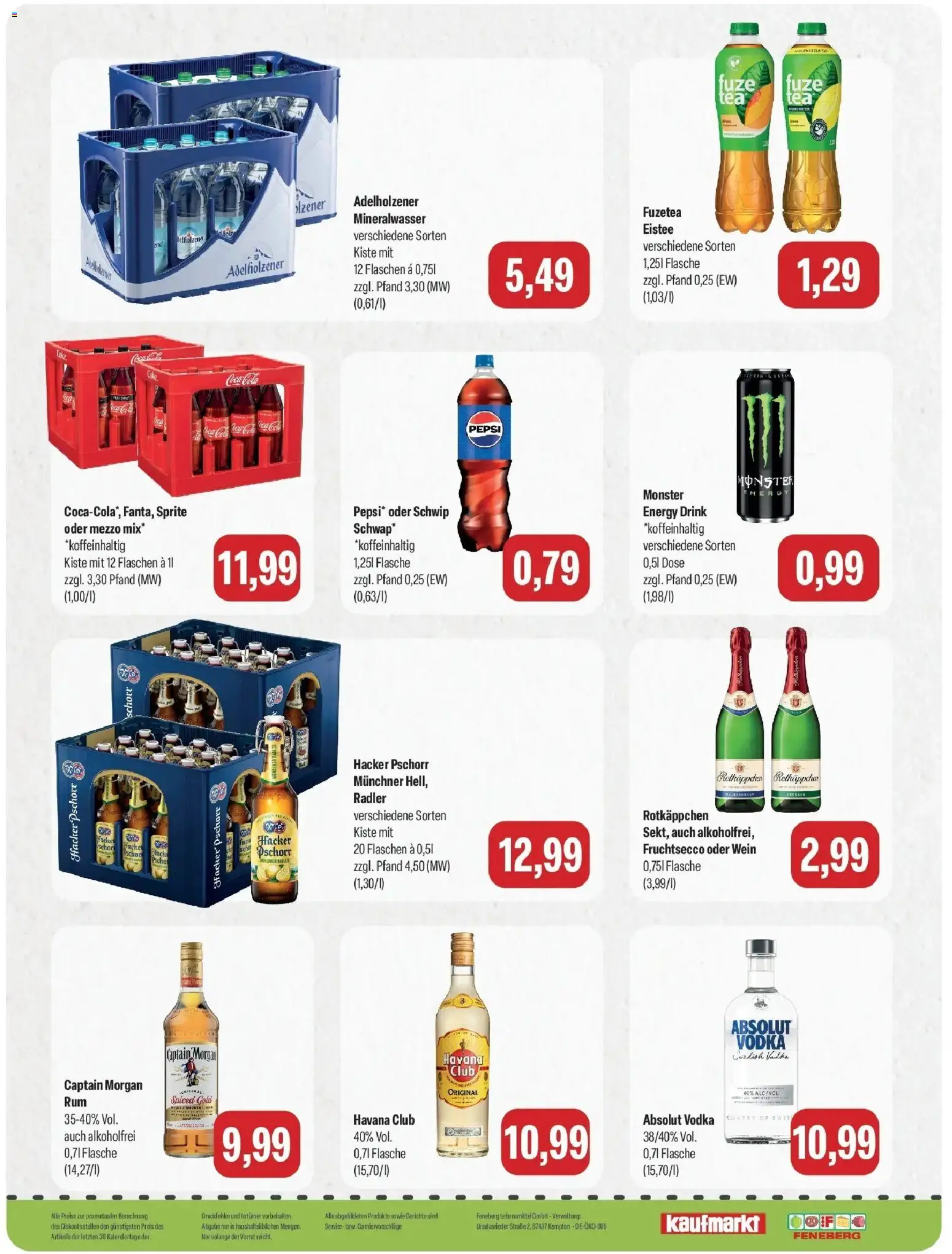 Feneberg Aktuelle Angebote (ab 28.09.2026) zum Blättern | Seite: 12 | Produkte: Havana club, Mineralwasser, Rotkäppchen, Vodka