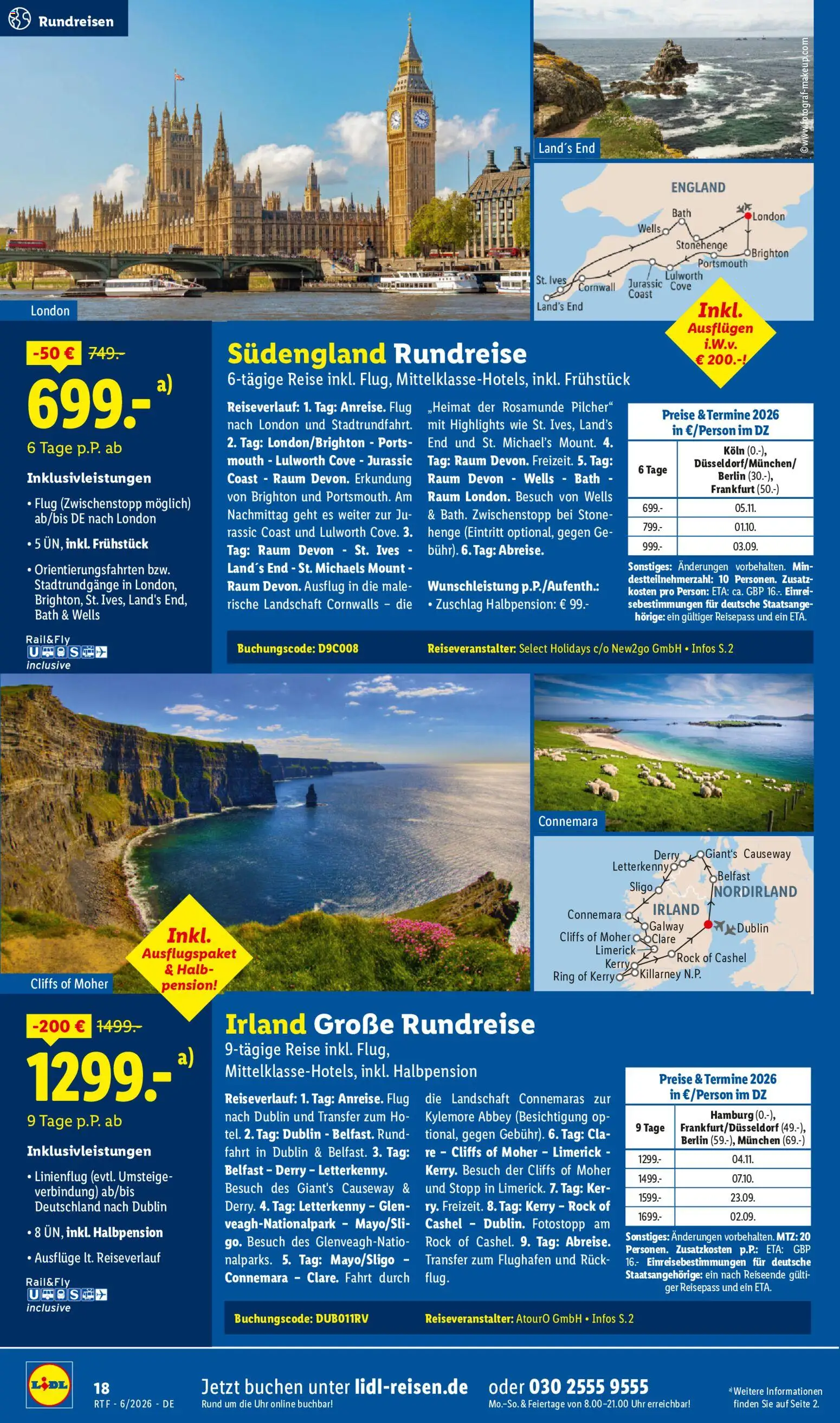 Lidl Reisen Reise-Highlights – gültig ab 13.06.2026 | Seite: 18 | Produkte: Rock, Uhr