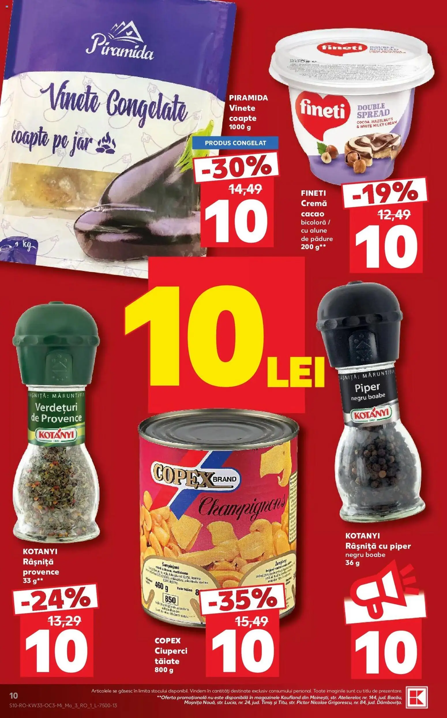 Kaufland Viseu de Sus 12.08.2026 - Revista si Oferta | Pagină: 10 | Produse: Ciuperci, Alune, Cremă, Cacao