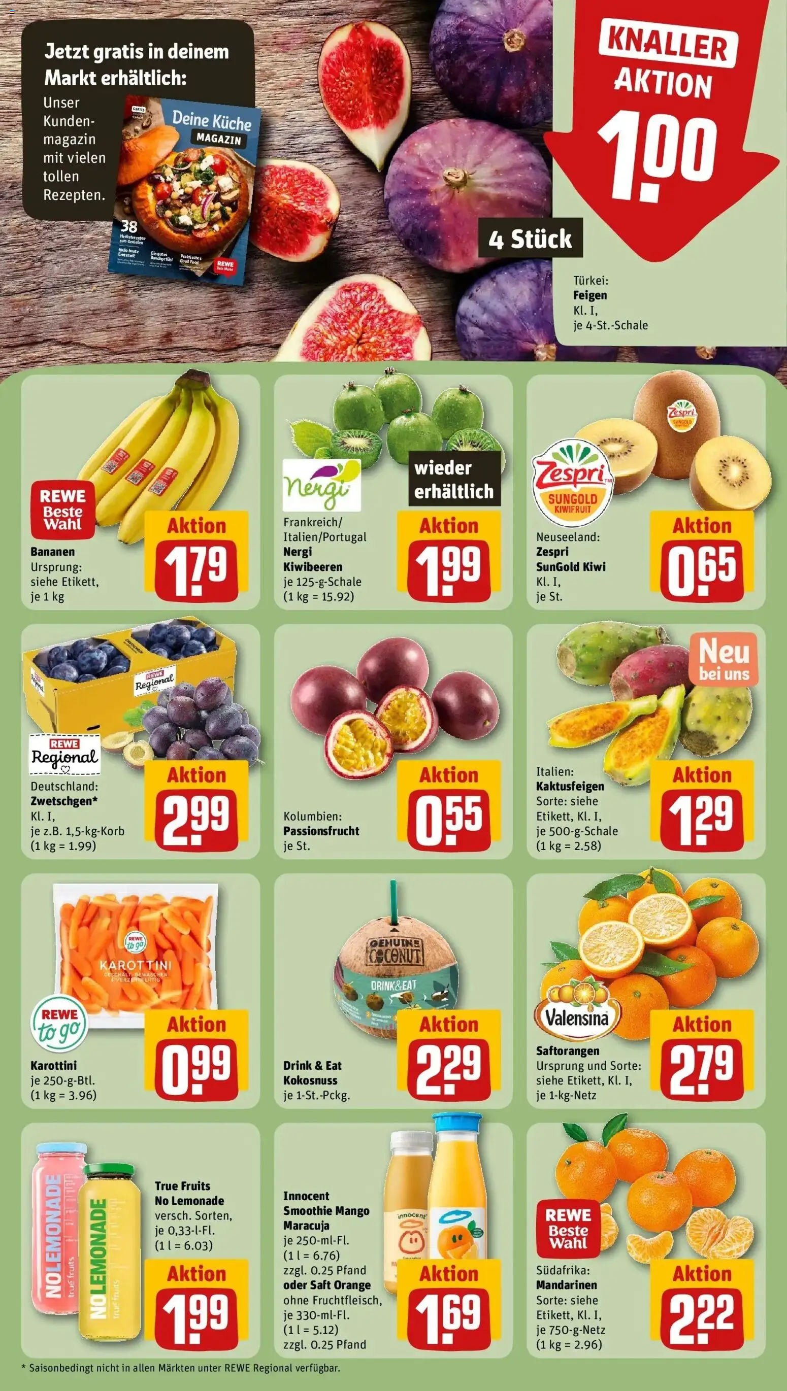 REWE Prospekt ab 07.09.2026 zum Blättern » Angebote | Seite: 6 | Produkte: Küche, Bananen, Valensina, Kiwi