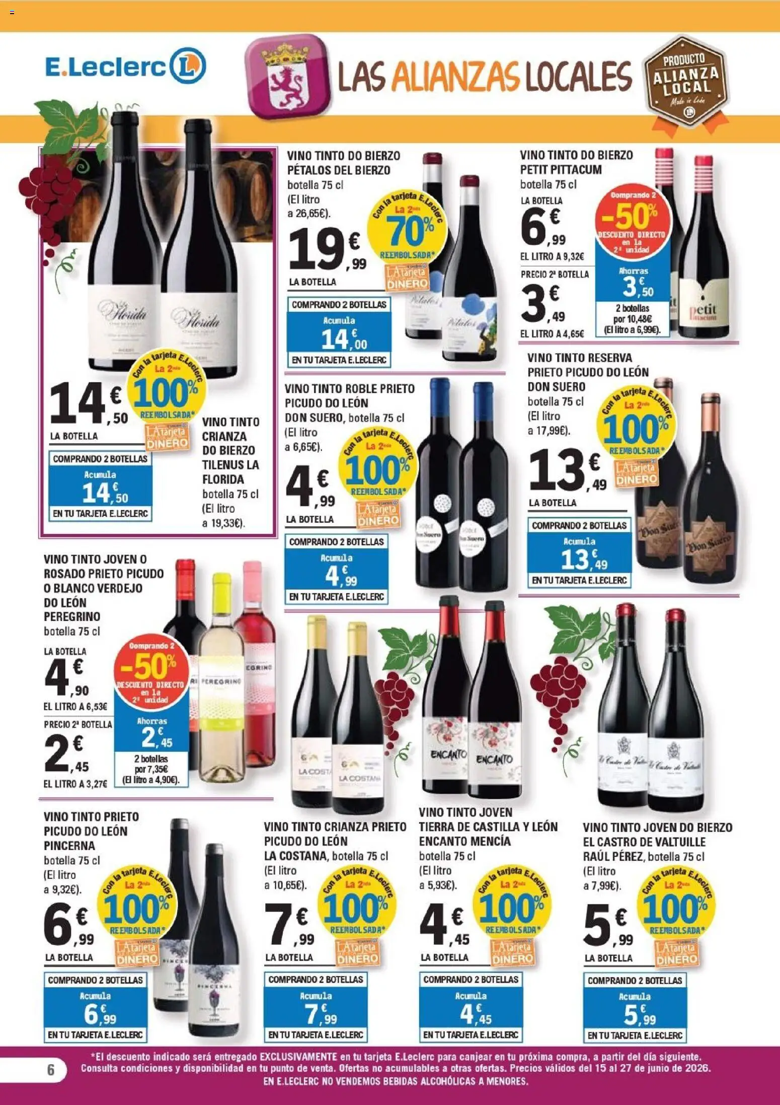 E.Leclerc León │ válido desde el 15.06.2026 | Página: 6 | Productos: Vino
