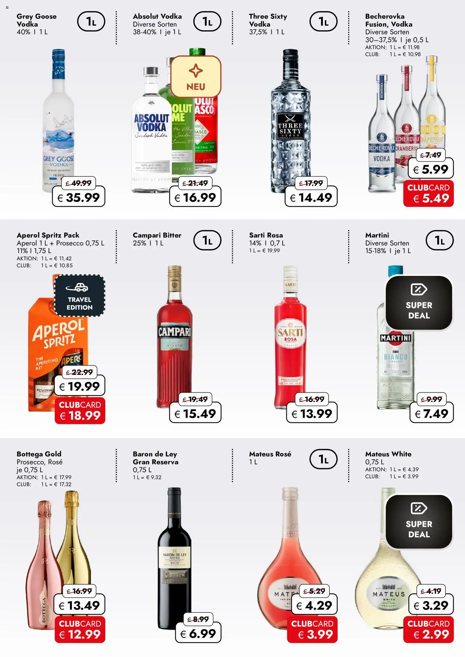 Travel Free leták od 29.05.2026 | Strana: 3 | Produkty: Campari Bitter, Prosecco, Martini, Becherovka