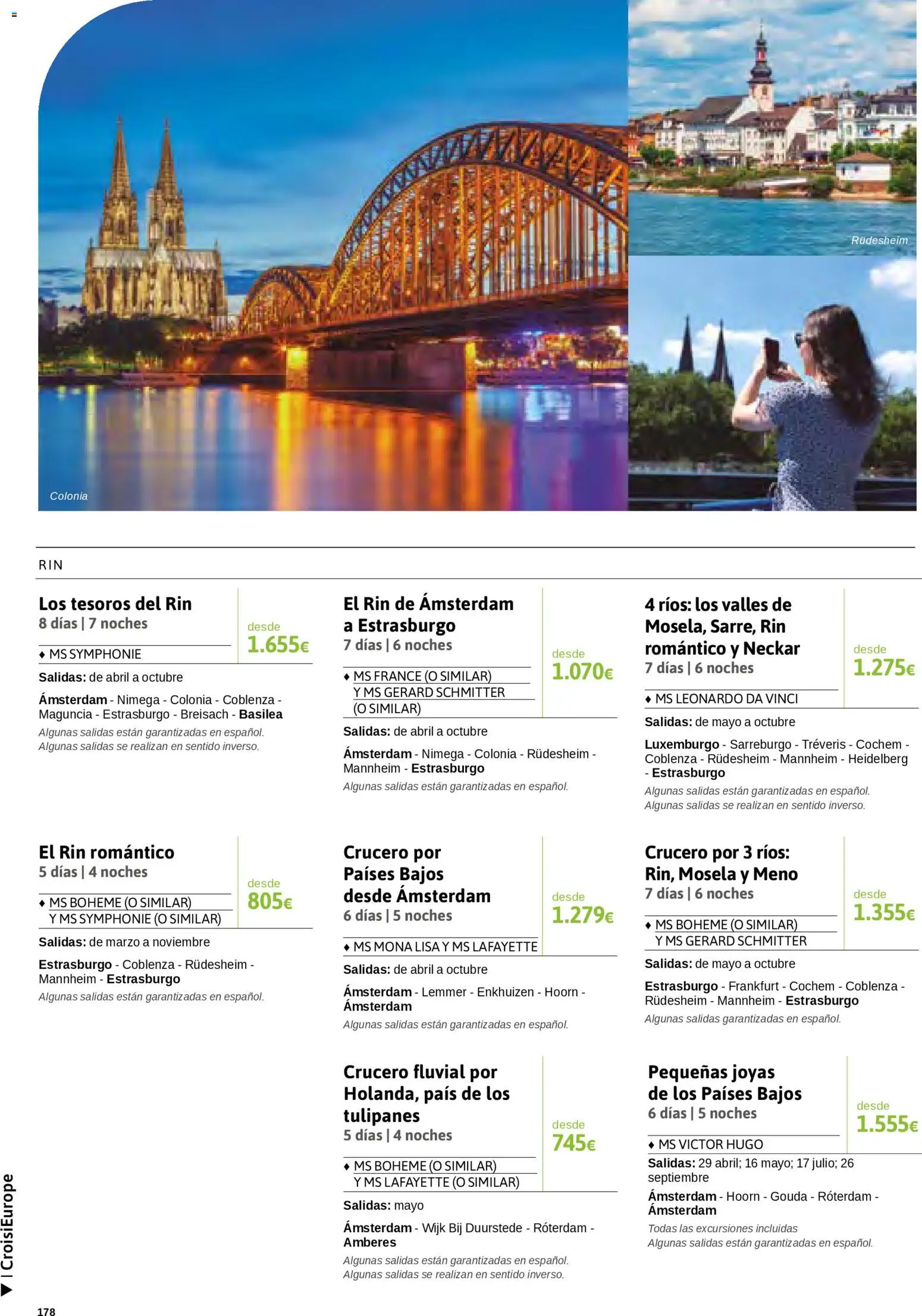 Viajes El Corte Inglés Cruceros marítimos │ válido desde el 01/01/2026 | Página: 179 | Productos: Colonia, Tulipanes