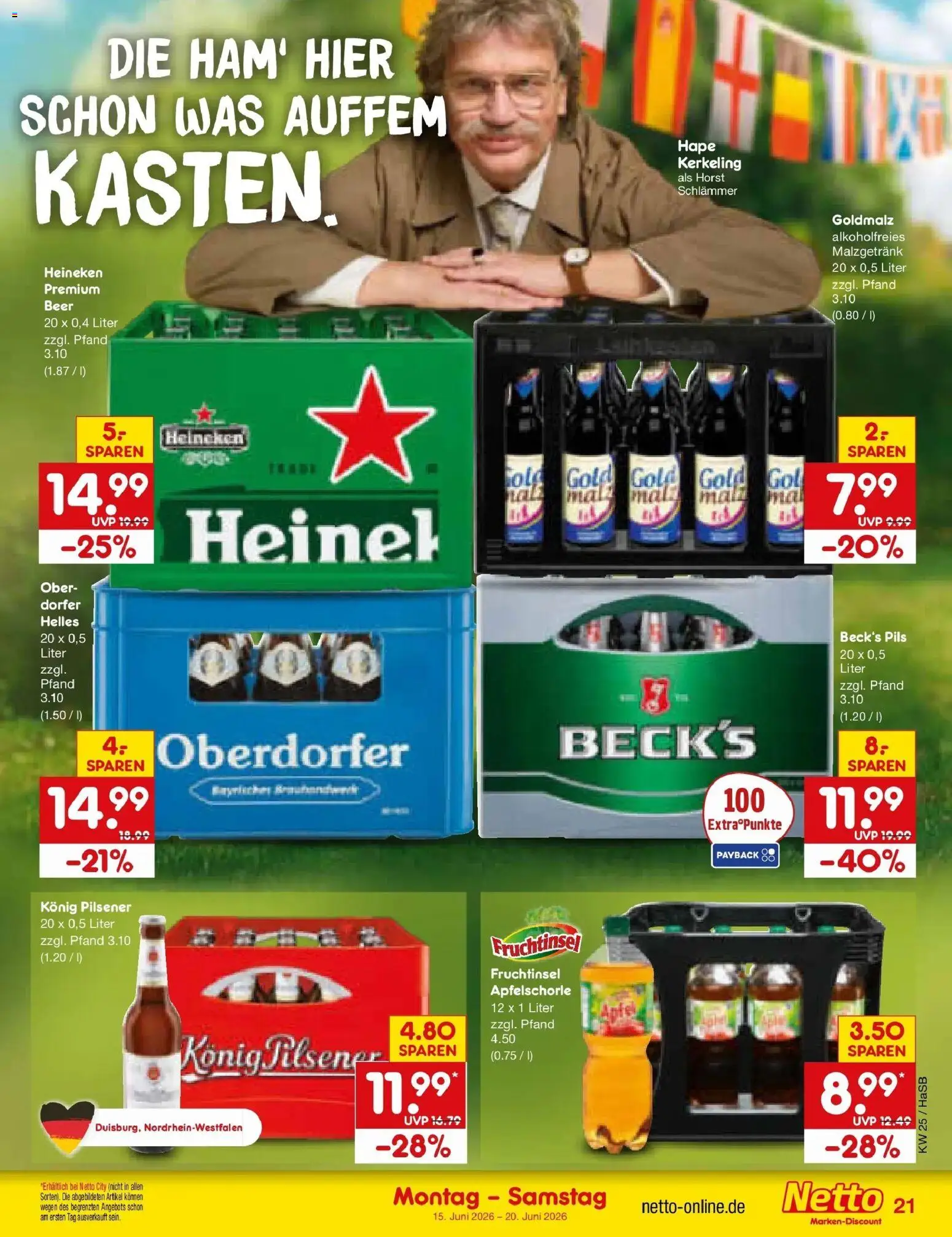 Netto Marken-Discount Prospekt Wuppertal – gültig ab 14.06.2026 | Seite: 27 | Produkte: Konig pilsener, Pils, Heineken