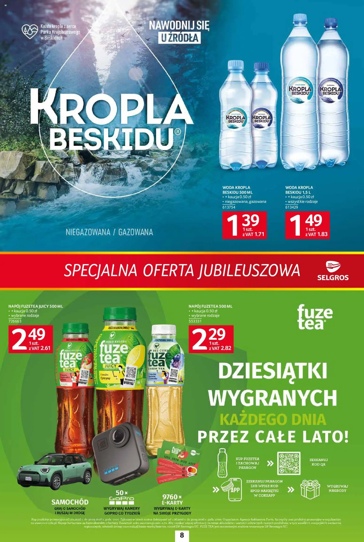 Selgros cash&carry gazetka - Specjalna oferta jubileuszowa od 10.09.2026 | Strona: 8 | Produkty: Napoje, Cytryny, Woda