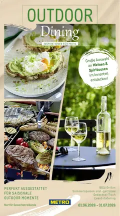Metro Saisonkatalog Outdoor Dining ab 01.06.2026 gültig