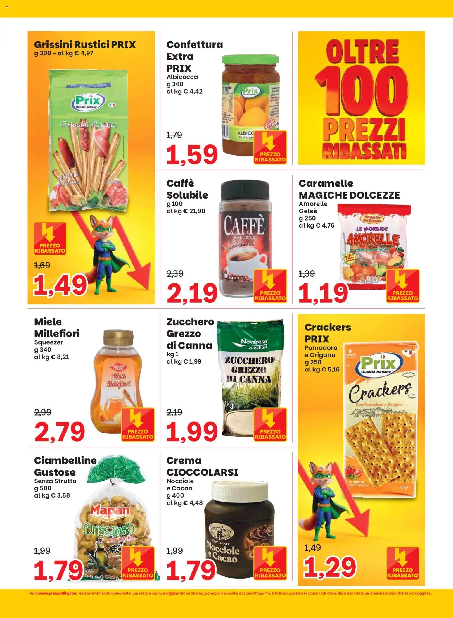 Volantino Prix del 01/09/2026 | Pagina: 9 | Prodotti: Caffè, Nocciole, Crackers, Miele