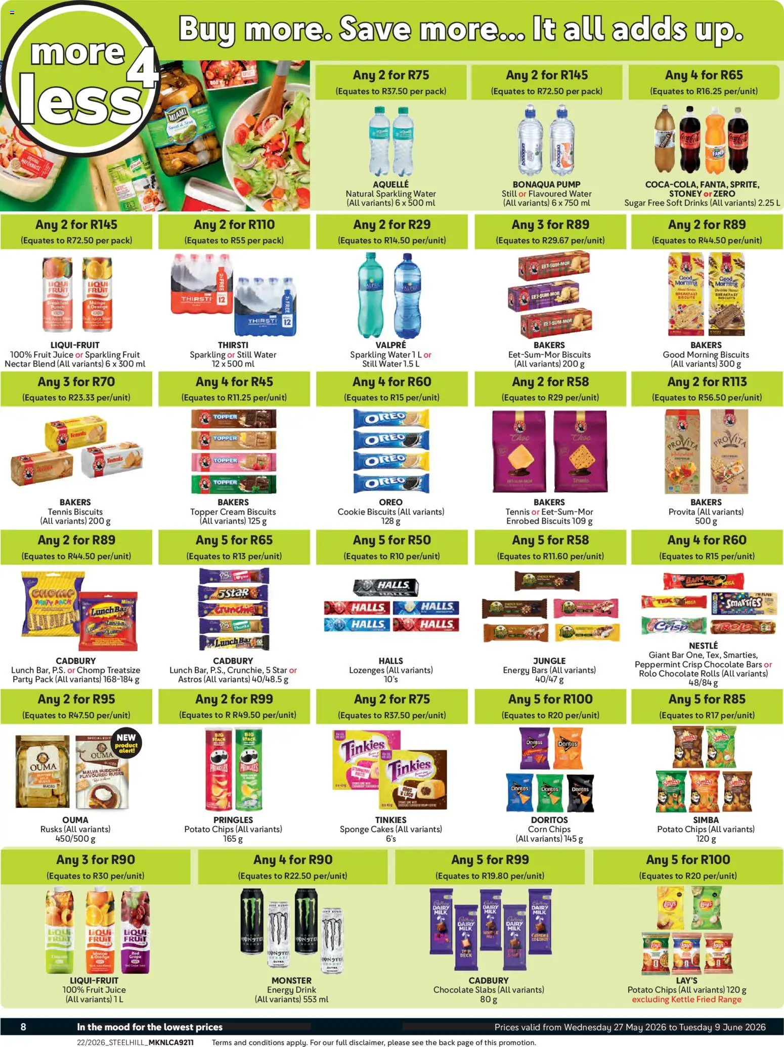 New Makro catalogue – valid from 27.05.2026 | Page: 8 | Products: Milk, Rusks, Fruit, Sugar