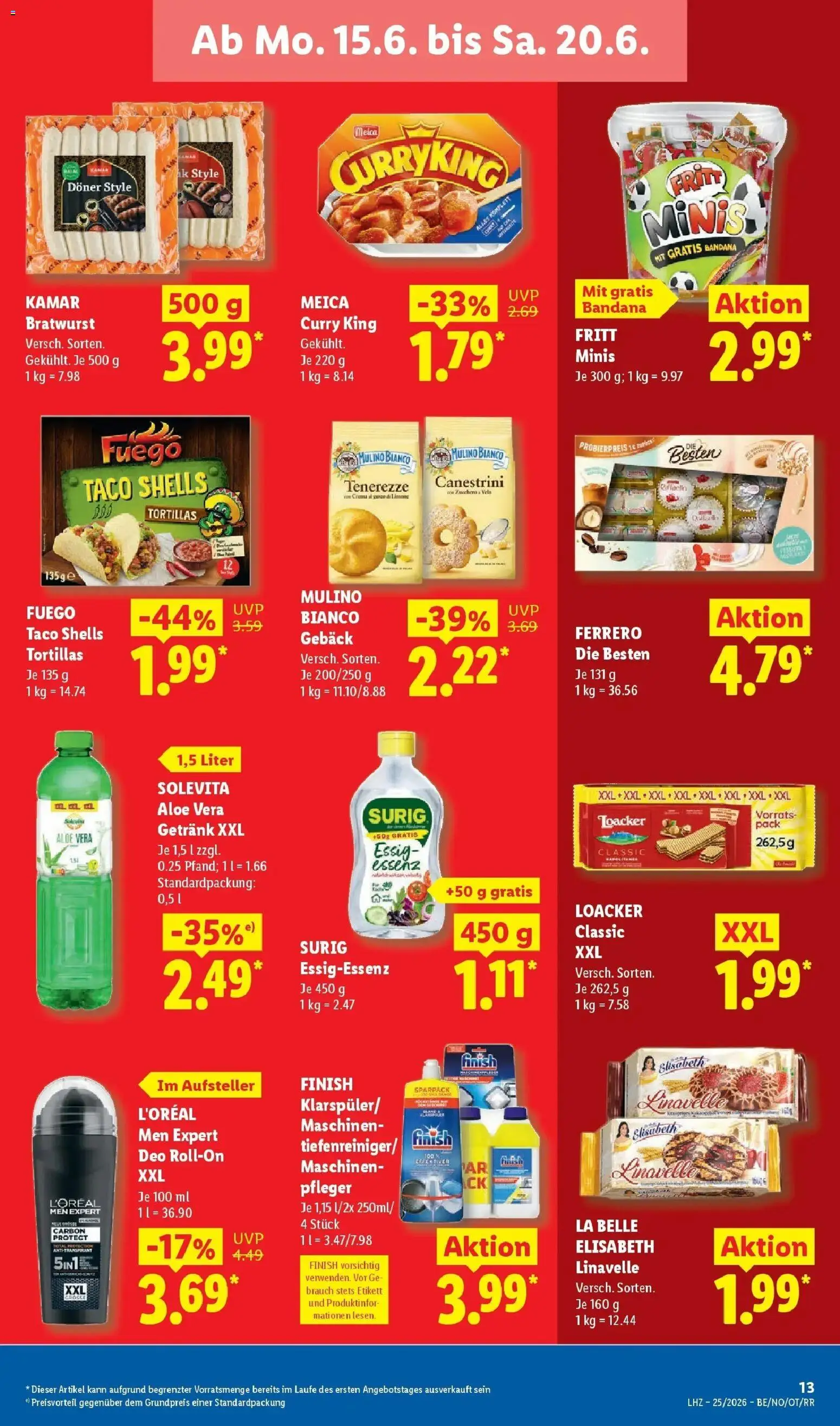 Lidl Prospekt Mahlow – gültig ab 15.06.2026 | Seite: 27 | Produkte: Essig, Bratwurst, Finish, Meica