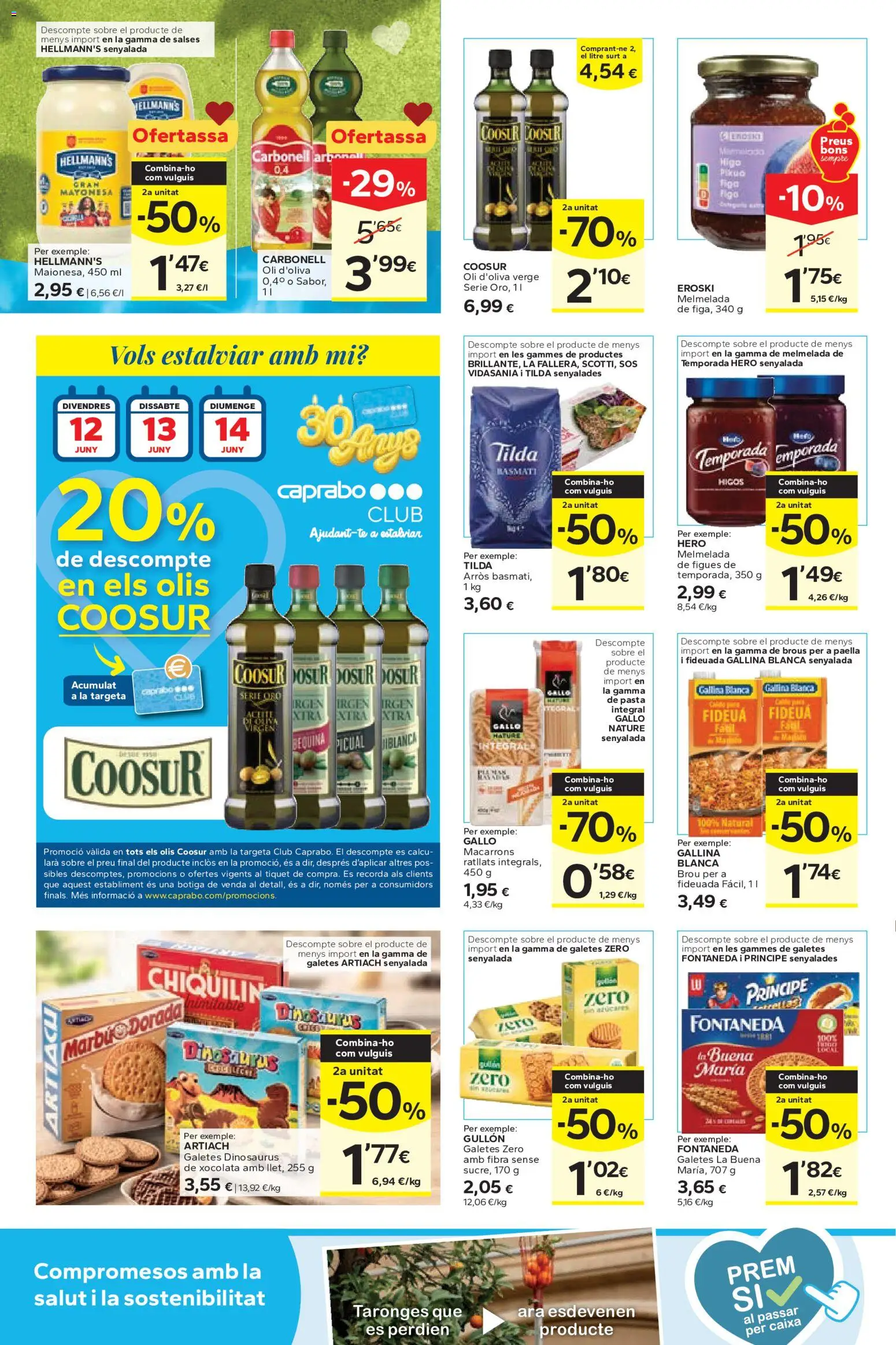 Caprabo folleto │ válido desde el 11.06.2026 | Página: 20 | Productos: Pasta, Οθόνη προβολής