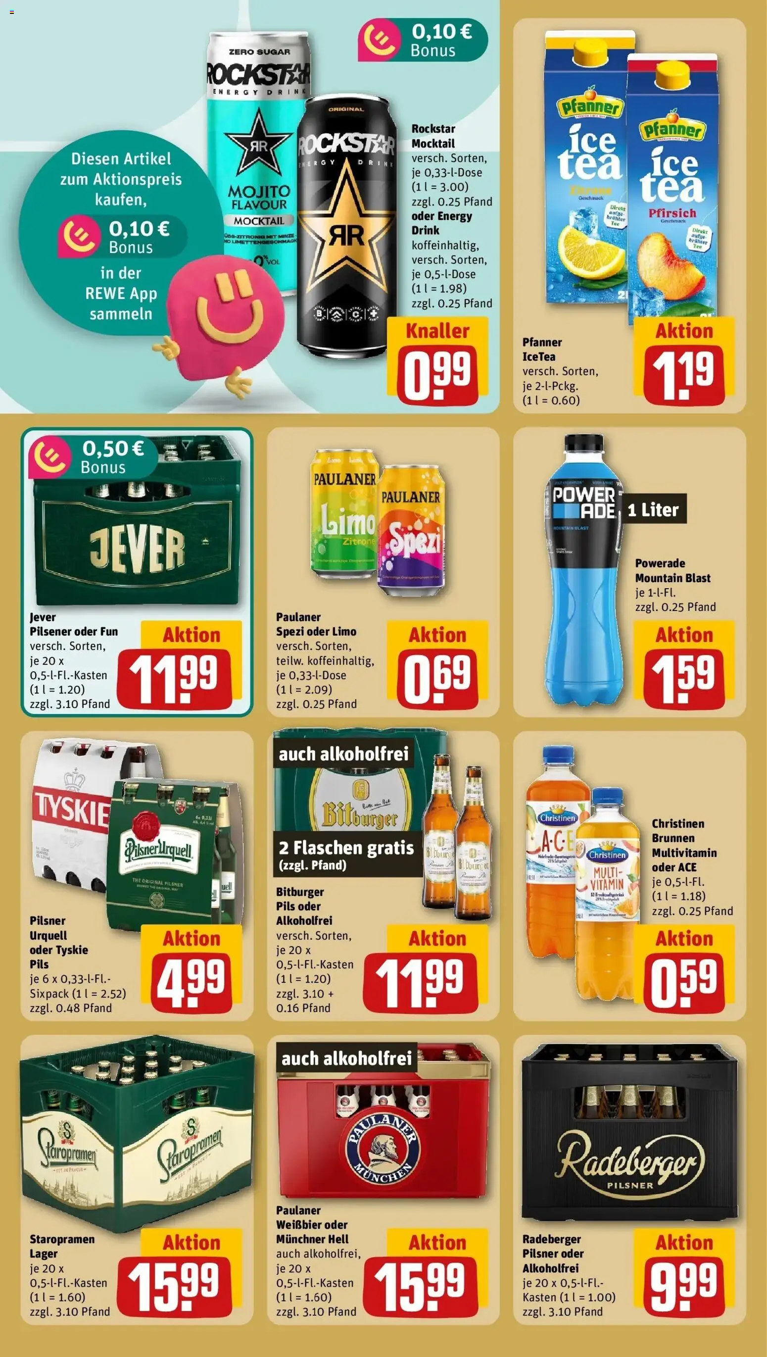 Rewe Prospekt Berlin / Mitte – gültig ab 05.07.2026 | Seite: 22 | Produkte: Pils, Burger, Powerade, Jever