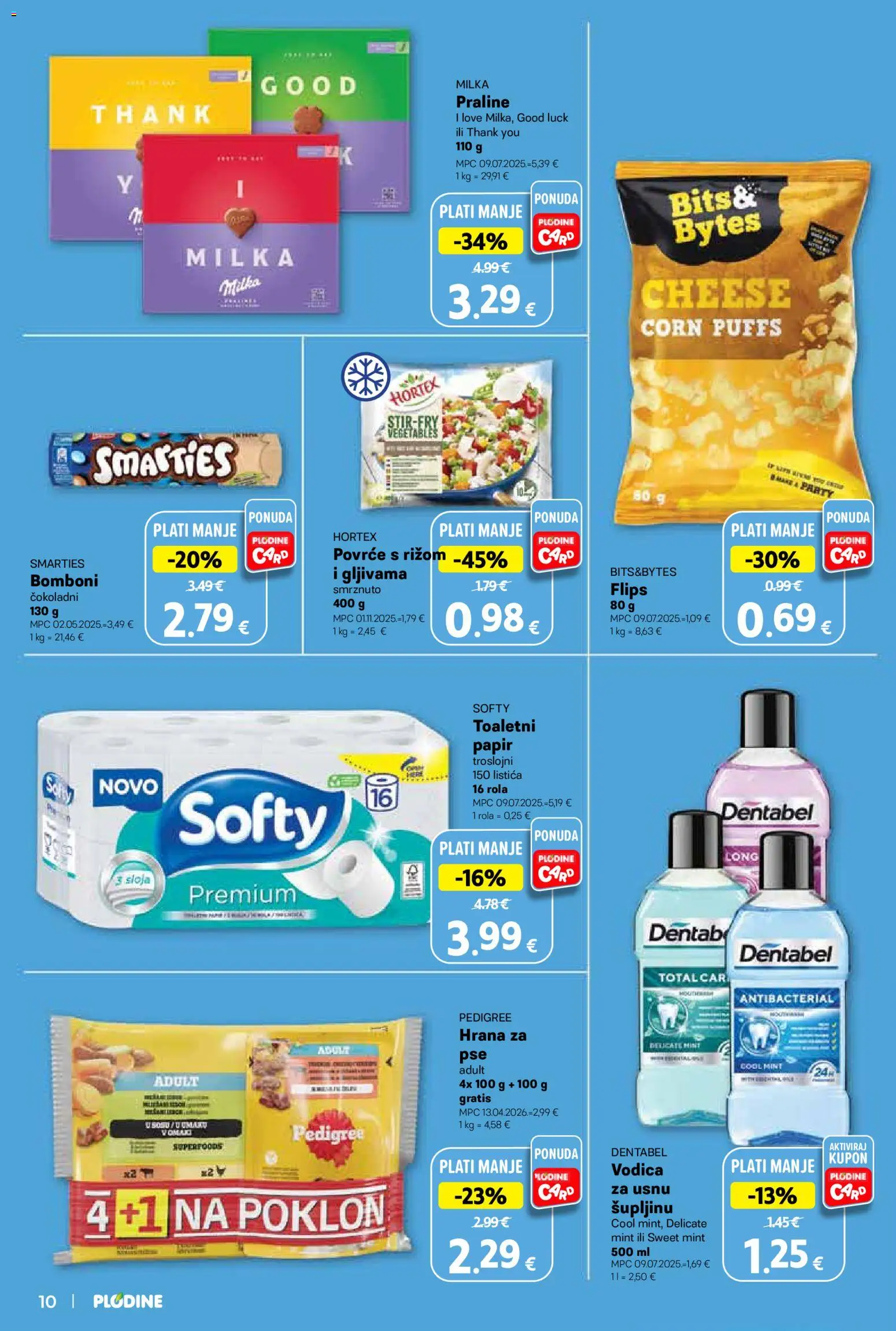 Plodine katalog | vrijedi od 06.05.2026 | Stranica: 10 | Proizvodi: Flips, Praline, Povrće, Milka