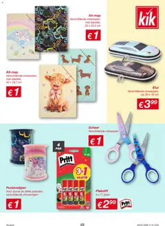 KiK folder - Voorbeeld van een folder van KiK, geldig van 27-07-2026 | Pagina: 3 | Producten: Schaar, Puntenslijper, Etui