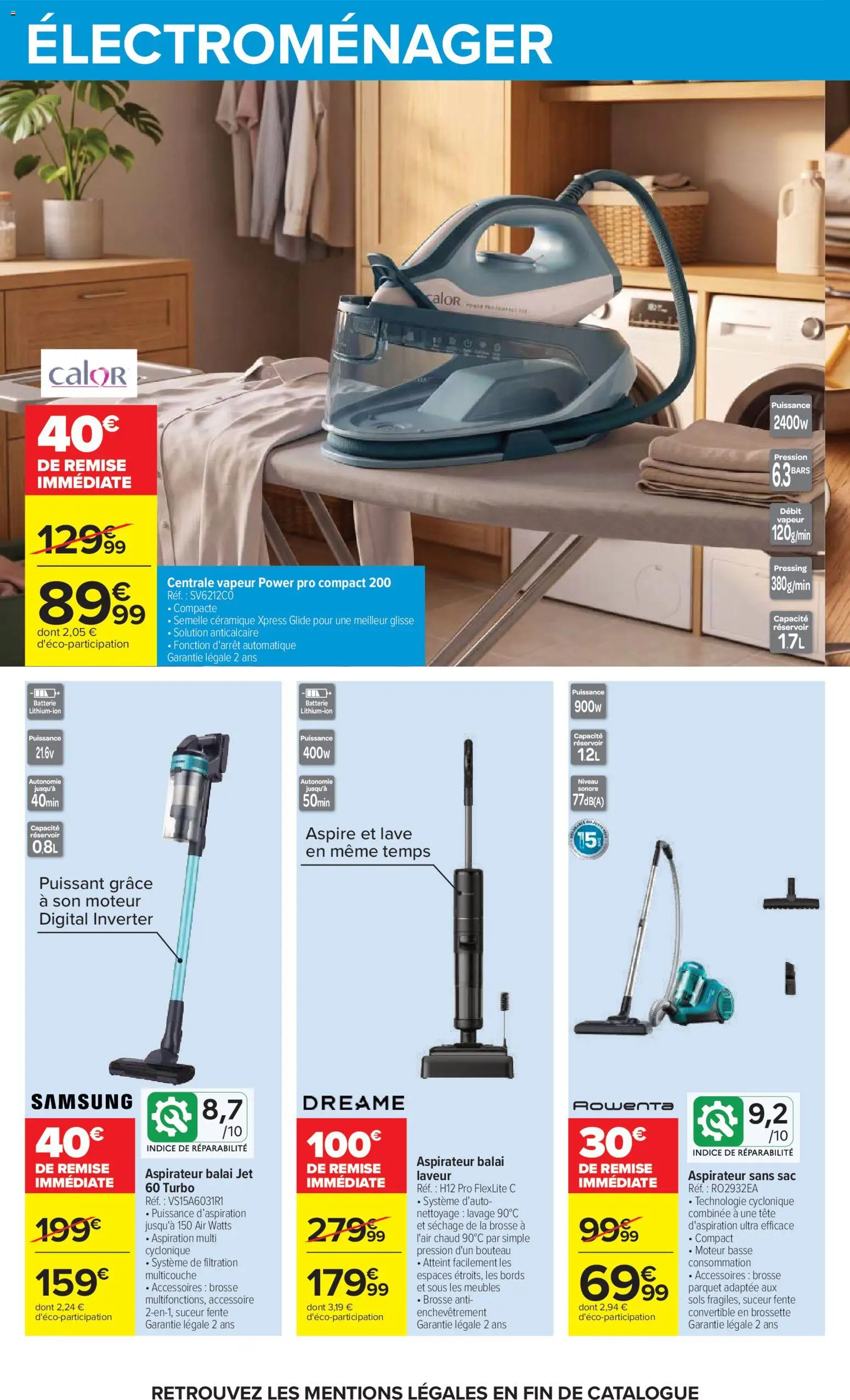 {H1} | Page: 62 | Produits: Aspirateur, Parquet, Balai, Batterie