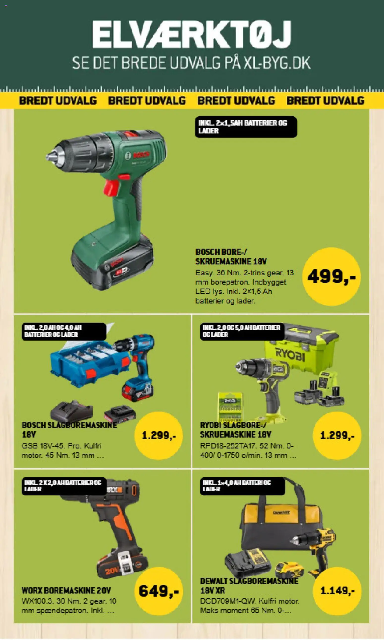 XL-BYG tilbudsavis – gyldig fra 05.06.2026 | Side: 54 | Produkter: Batterier, Boremaskine, Batteri