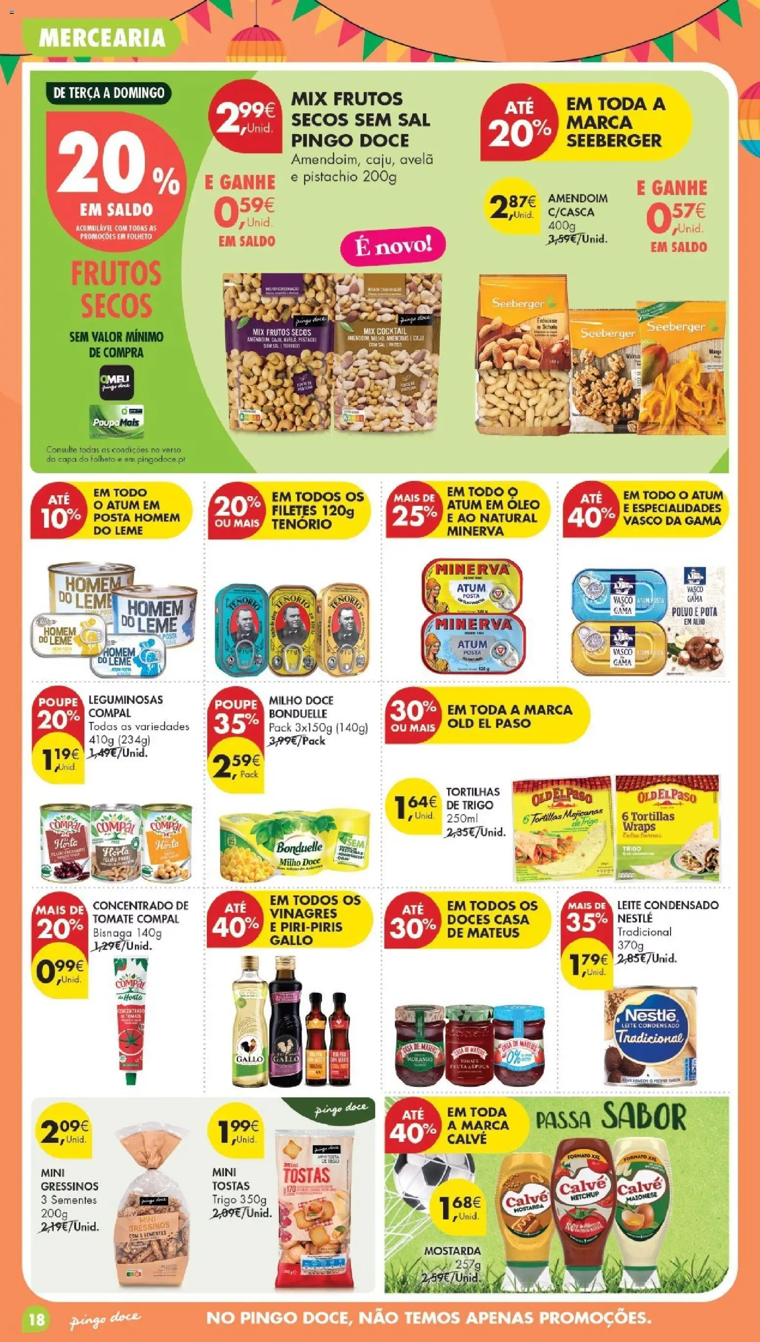 Pingo Doce Poupe Esta Semana Madeira │ válido de 16.06.2026 | Página: 18 | Produtos: Polvo, Leite condensado, Nestlé, Óleo