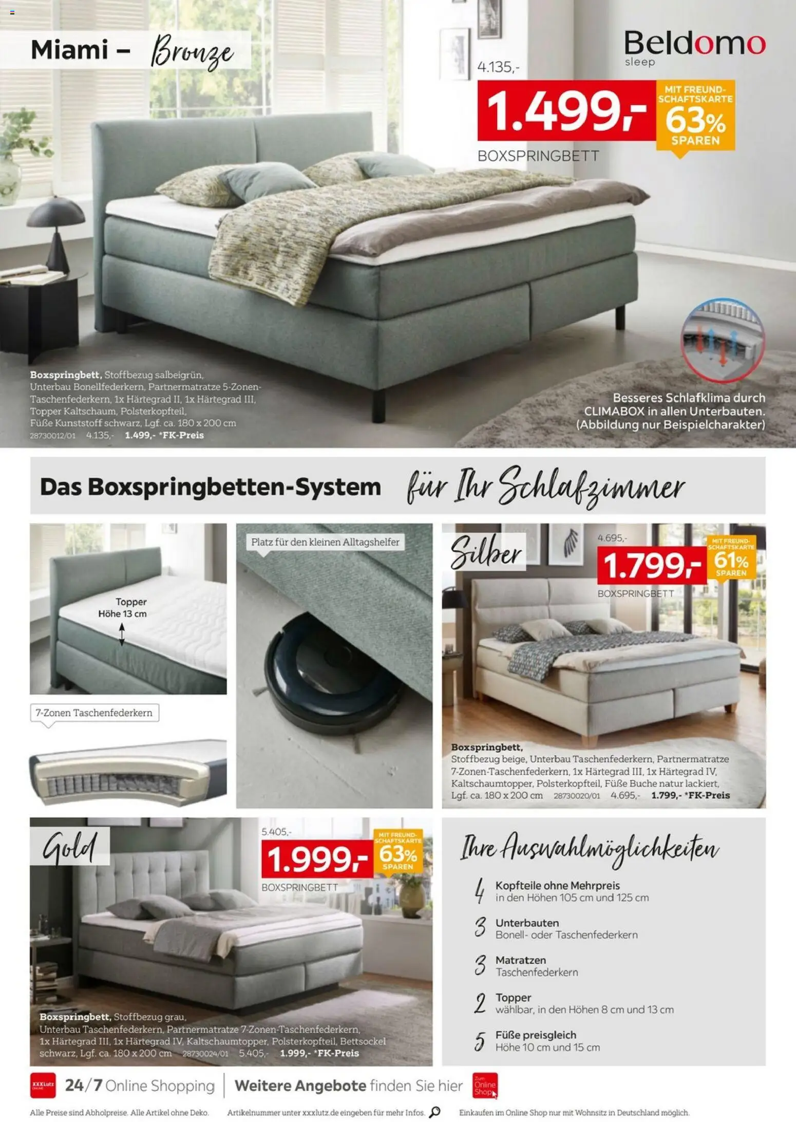 XXXLutz Beldomo Spezial – gültig ab 15.08.2026 | Seite: 8 | Produkte: Boxspringbett, Topper