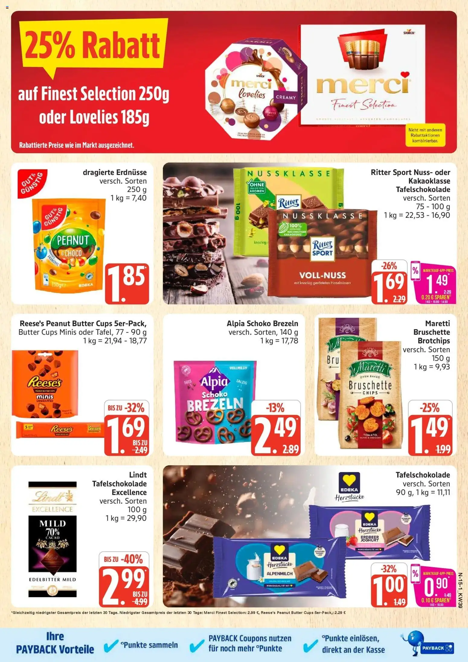 Marktkauf Prospekt Buxtehude (ab 21.09.2026) » Angebote online | Seite: 15 | Produkte: Merci, Ritter sport, Lindt, Chips