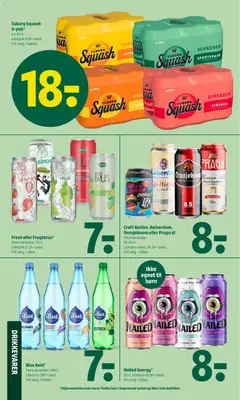 Tuborg Squash 6-pak*, 6 x 33 cl. Literpris 9,09 + pant. Frit valg. 1 pakke. gyldig fra 07.05.2026 | Side: 24 | Produkter: Blush, Øl, Hindbær, Tuborg Squash