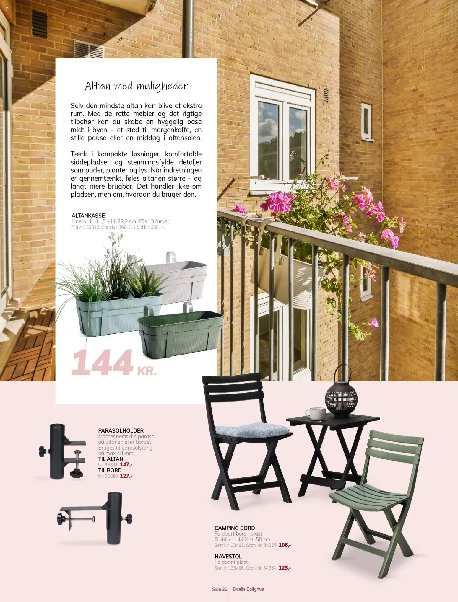 Daells Bolighus tilbudsavis – gyldig fra 19.05.2026 | Side: 26 | Produkter: Bord, Søm, Parasol