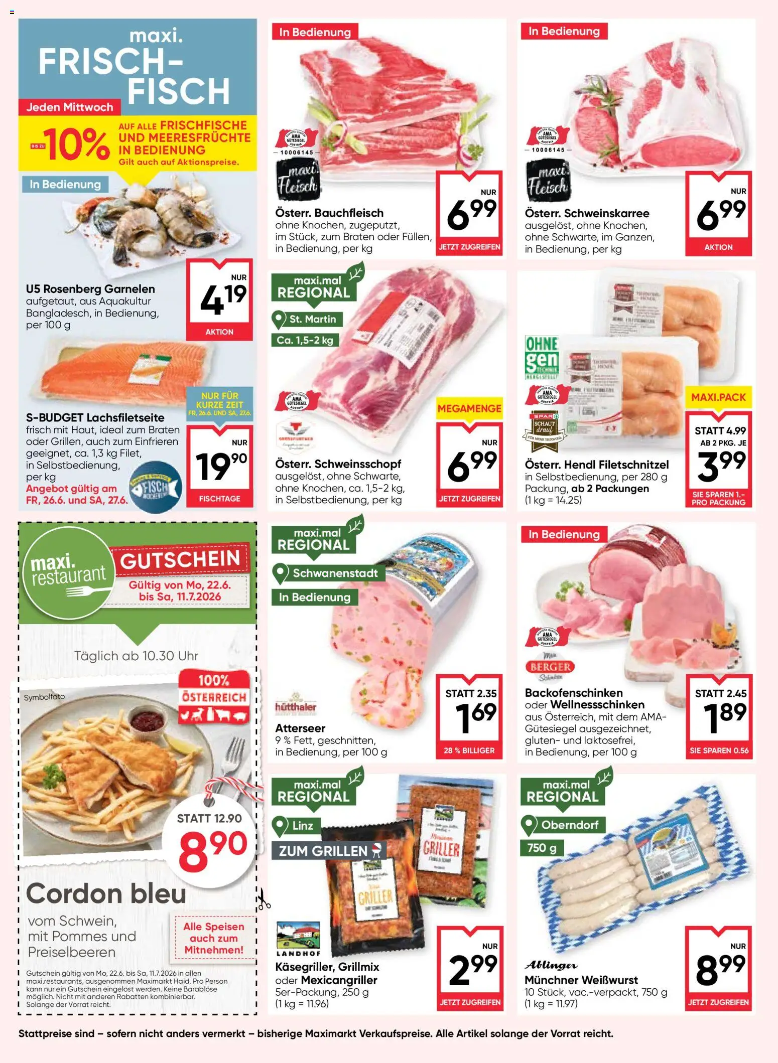 Maximarkt Flugblatt gültig ab 25.06.2026 | Seite: 8 | Produkte: Meeresfrüchte, Uhr, Fisch