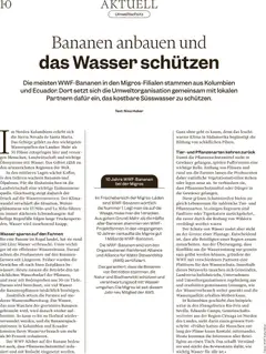 10 Jahre WWF-Bananen bei der Migros, 10 Jahre WWF-Bananen bei der Migros ab 07.10.2026 gültig | Seite: 10 | Produkte: Regal, Bananen, Wasser