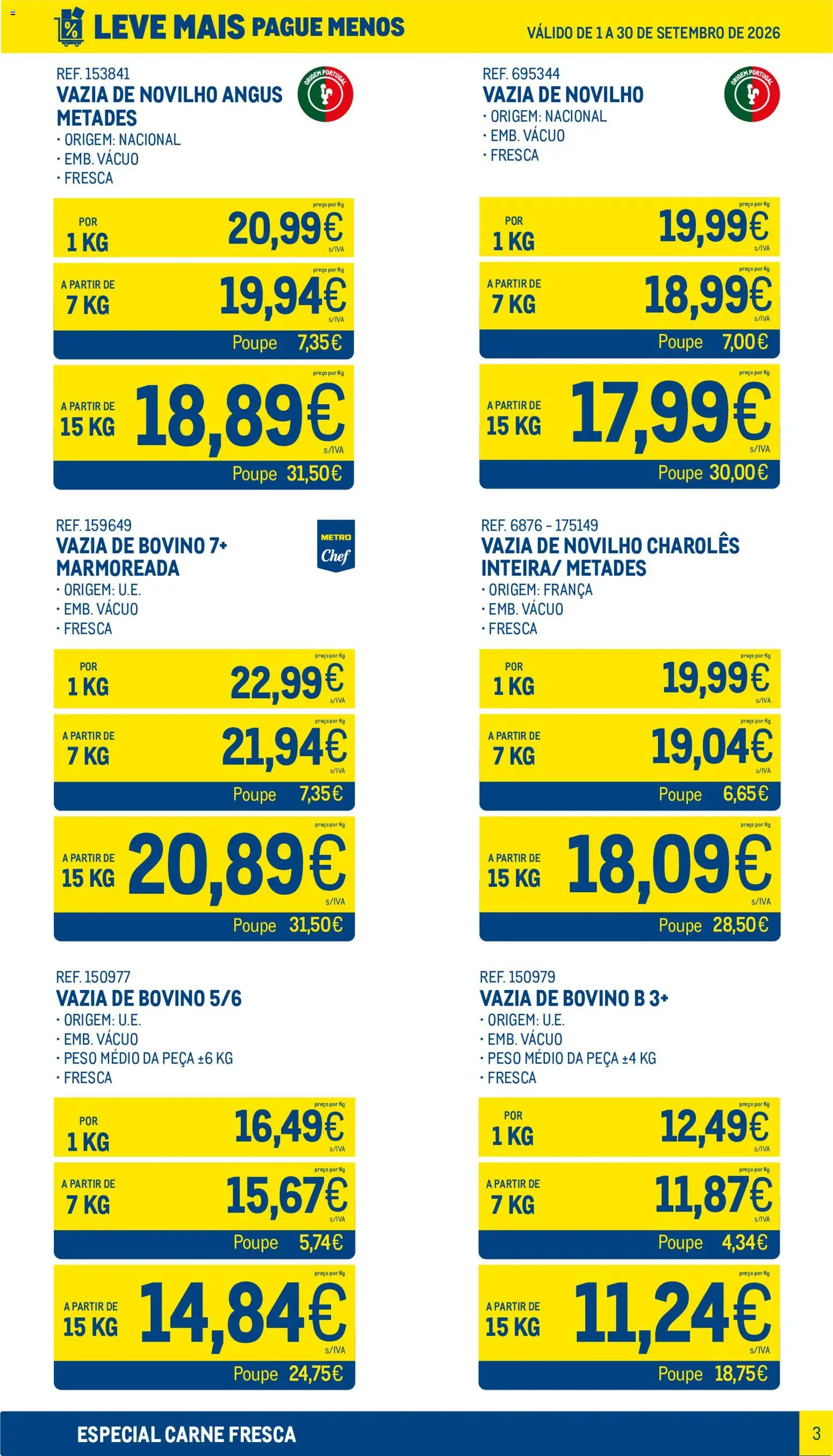 Makro Leve Mais Pague Menos - Carne Fresca │ válido de 01/09/2026 | Página: 3 | Produtos: Pó, Carne