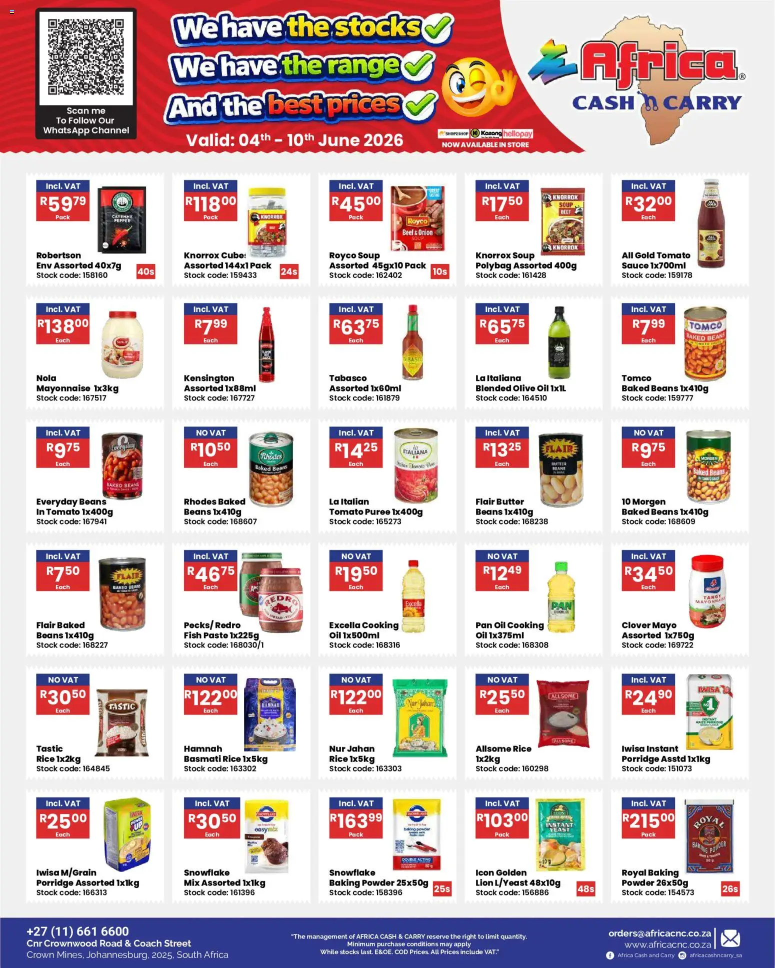 New Africa Cash & Carry catalogue – valid from 04.06.2026 | Page: 27 | Products: Beans, Butter, Beef, Soup