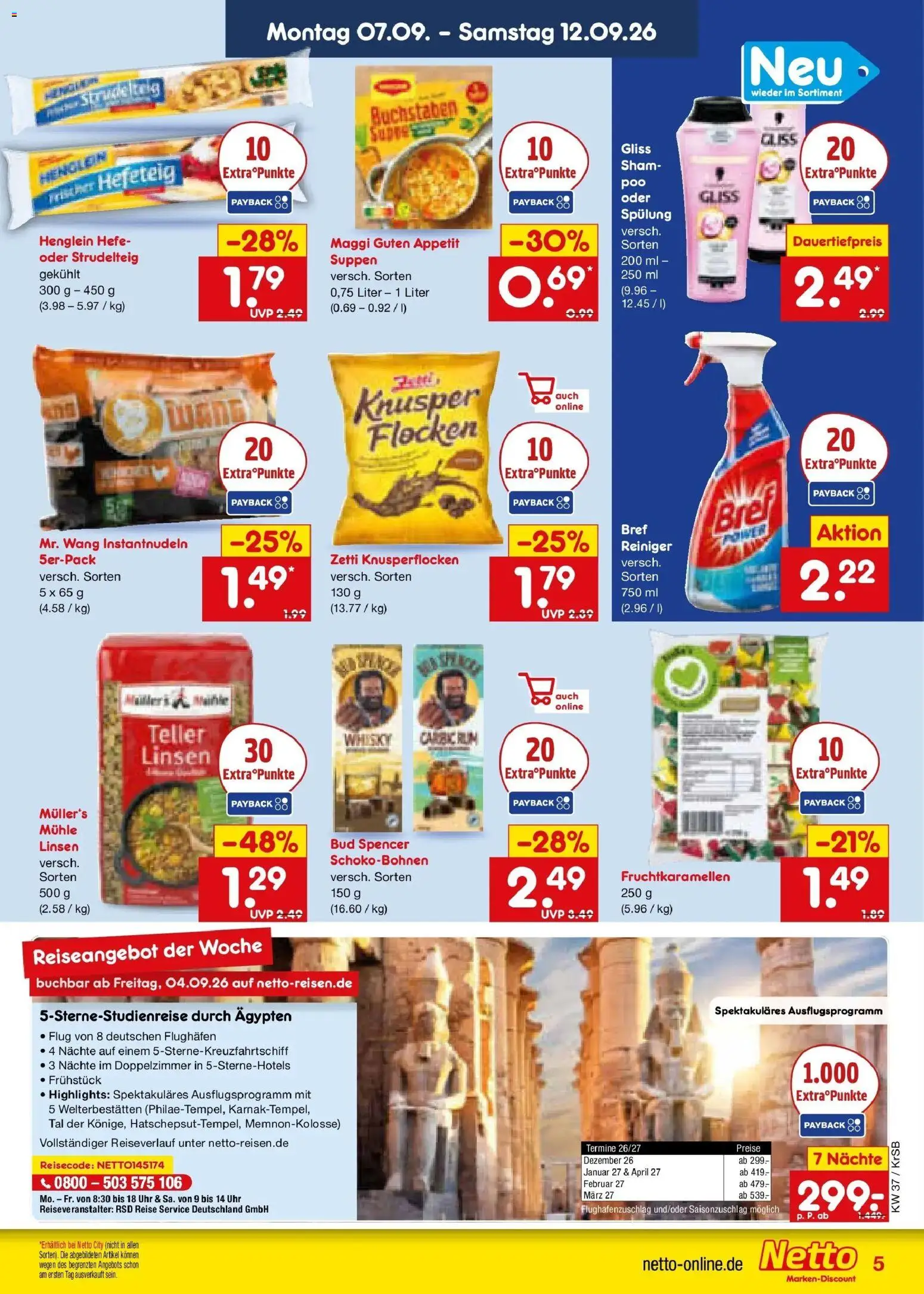 Netto Marken-Discount Prospekt Baesweiler – gültig ab 07.09.2026 | Seite: 9 | Produkte: Mühle, Maggi, Spülung, Flocken