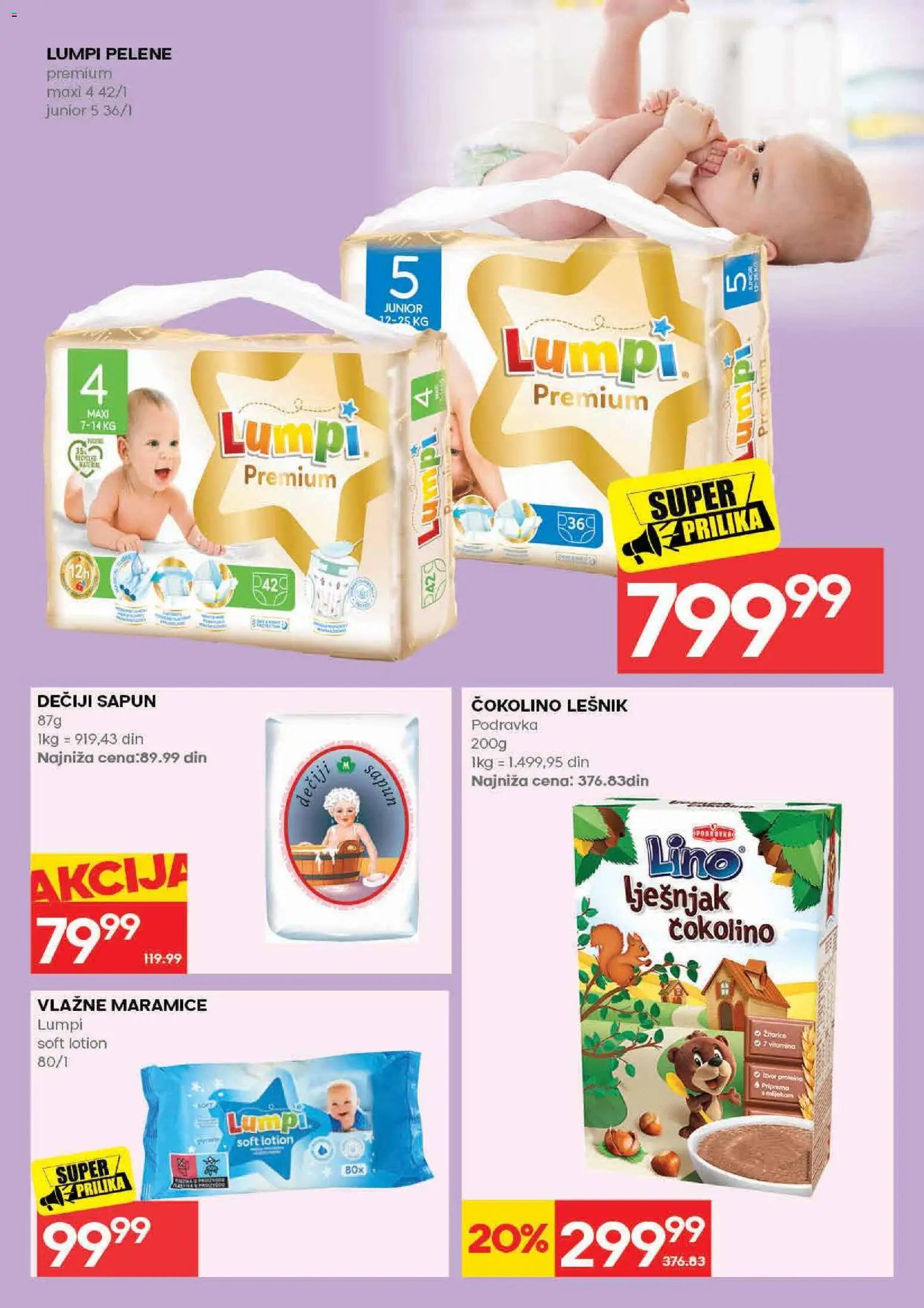 Mercator katalog - važi od 25.06.2026 | Strana: 29 | Proizvode: Lešnik, Podravka, Vlažne maramice, Pelene