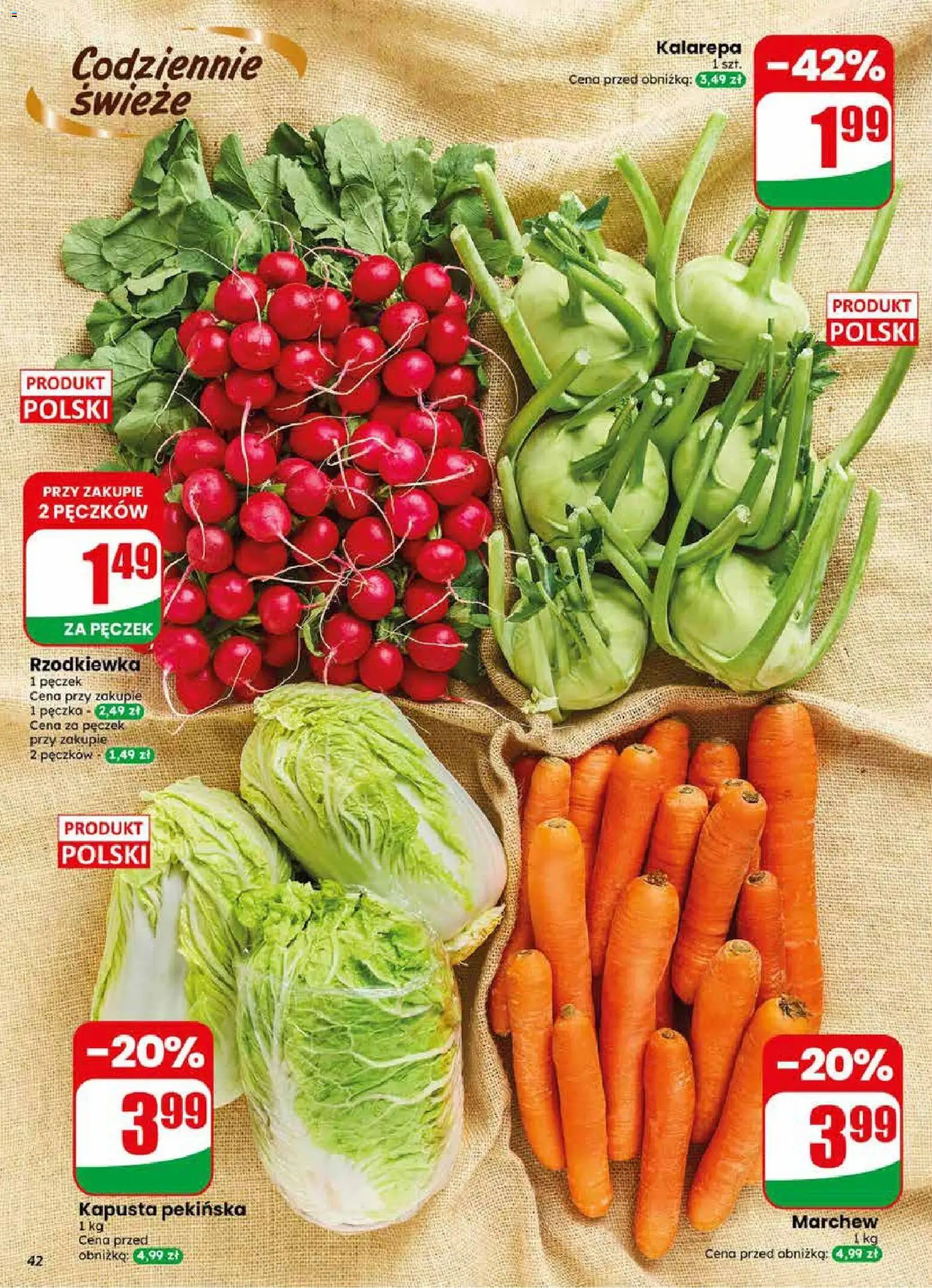 Dino gazetka od 10.06.2026 | Strona: 42 | Produkty: Kapusta, Kapusta pekińska, Kalarepa