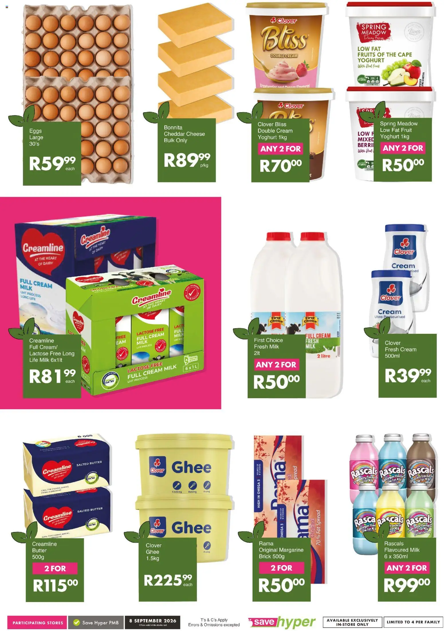 New Save catalogue – valid from 08/09/2026 | Page: 10 | Products: Spread, Meadow, Omega 3, Eggs