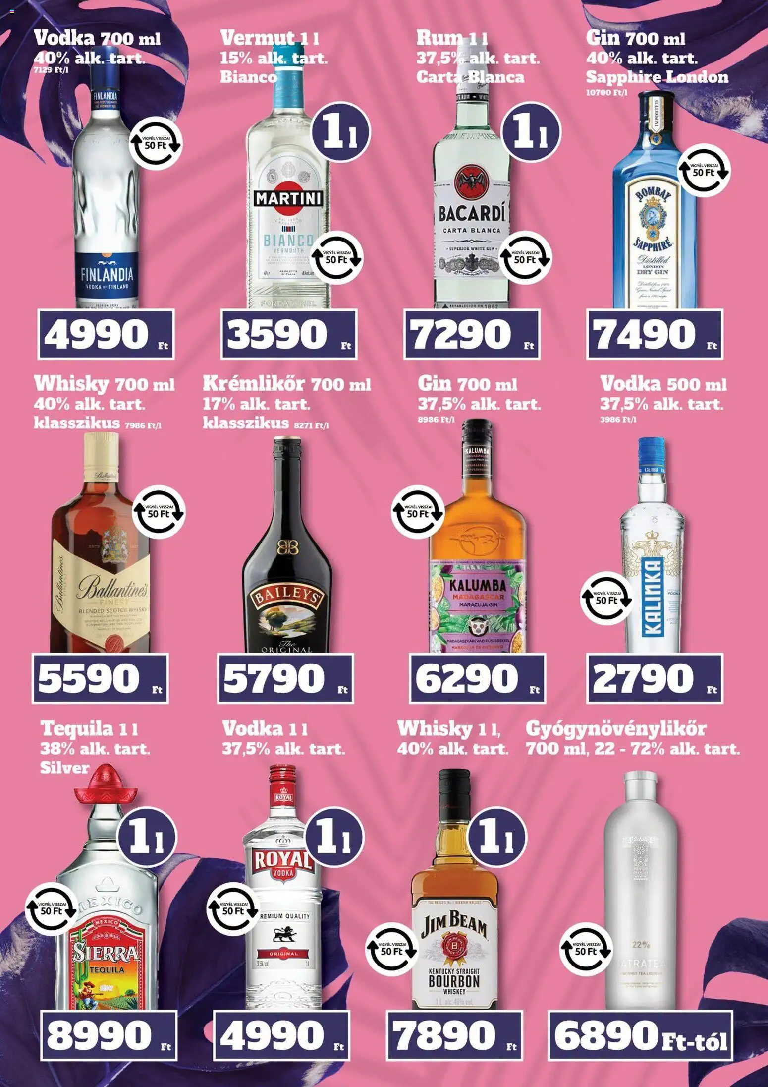 Family Diszkont akciós ujság - amely érvényes a következő dátumtól: 2026.07.09. | Oldal: 10 | Termékek: Krémlikőr, Tequila, Vodka, Whisky