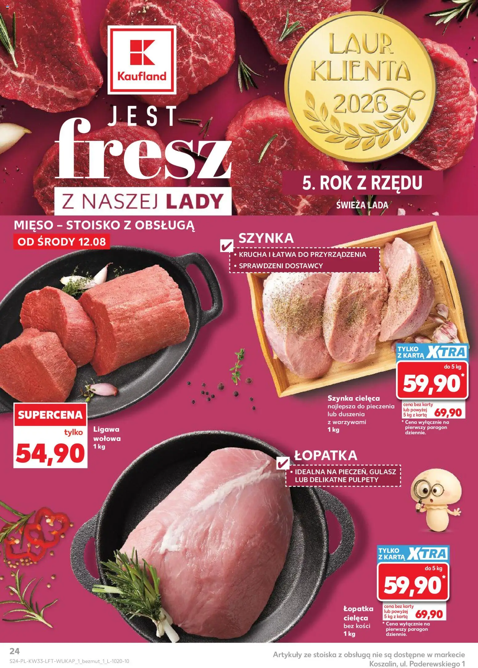 Kaufland Polsko leták od 12.08.2026 | Strana: 24 | Produkty: Lopatka, Karty