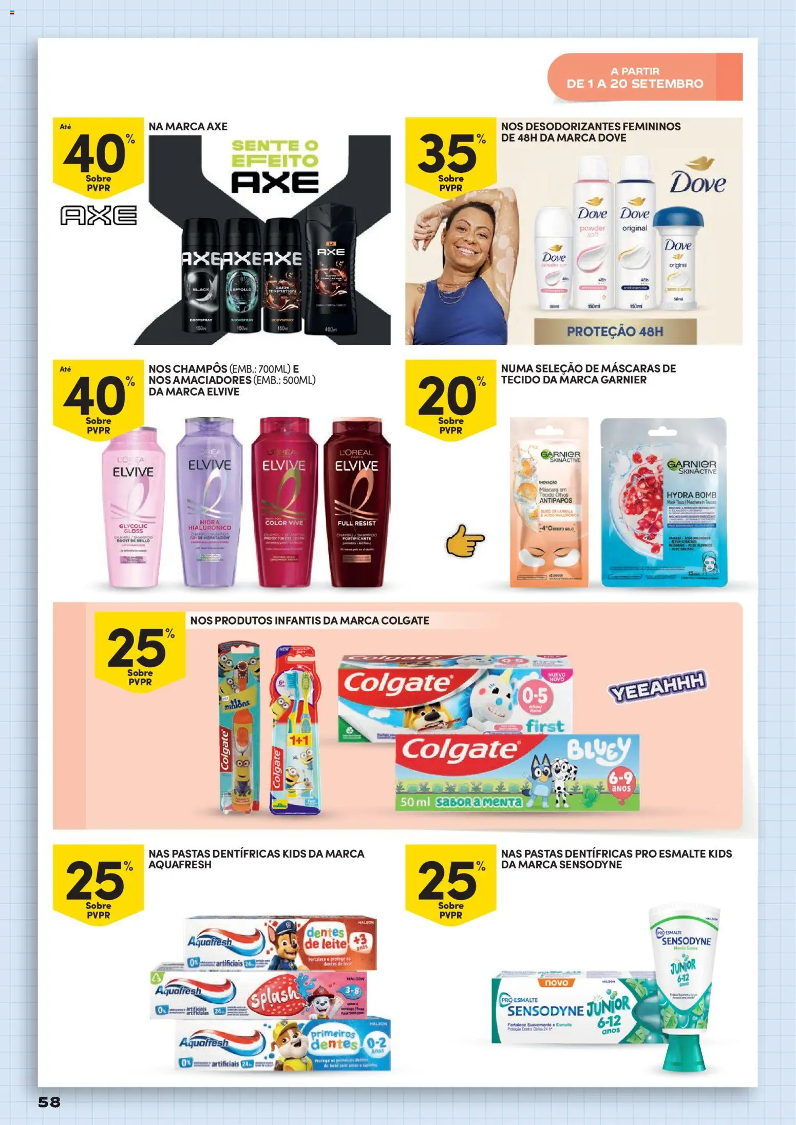 Continente Regresso às Aulas Na escola de toda a gente │ válido de 11/08/2026 | Página: 58 | Produtos: Gloss, Champô, Leite