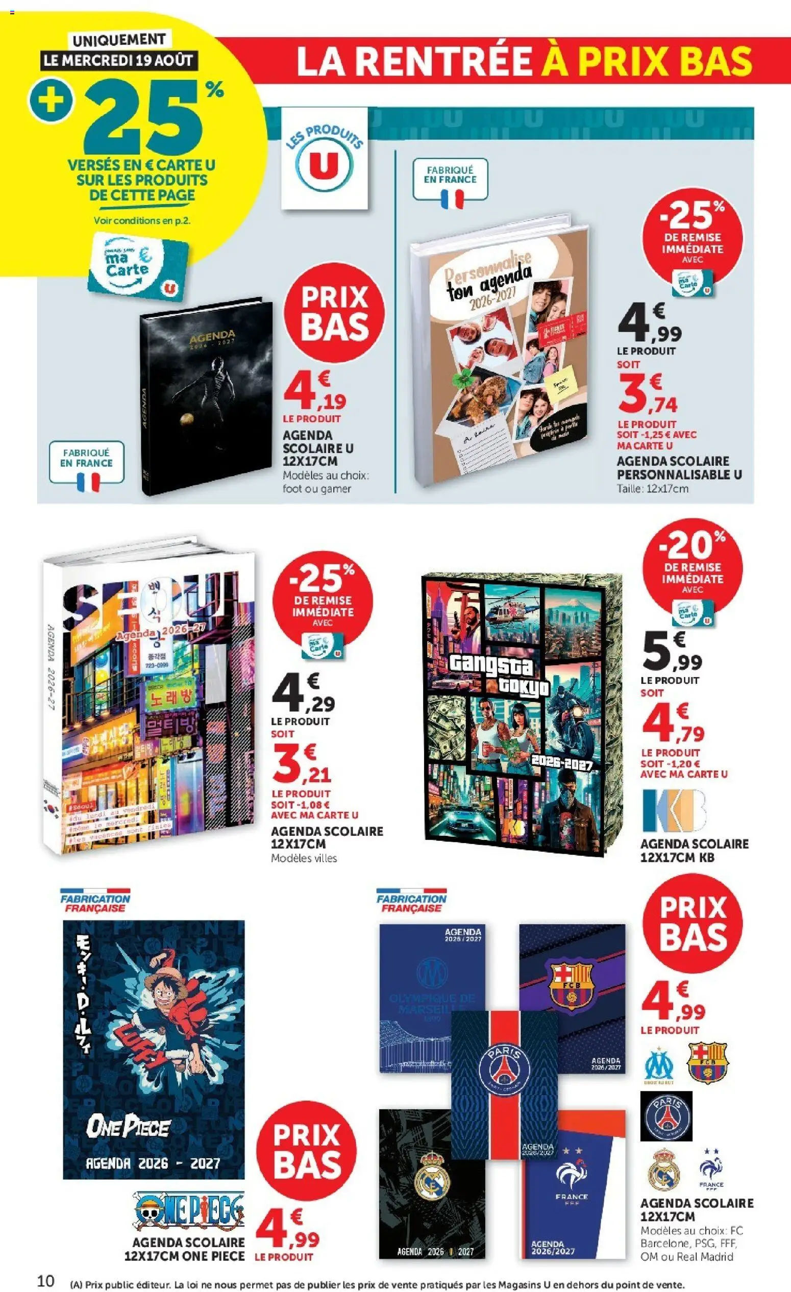 {H1} | Page: 10 | Produits: Agenda, Agenda scolaire